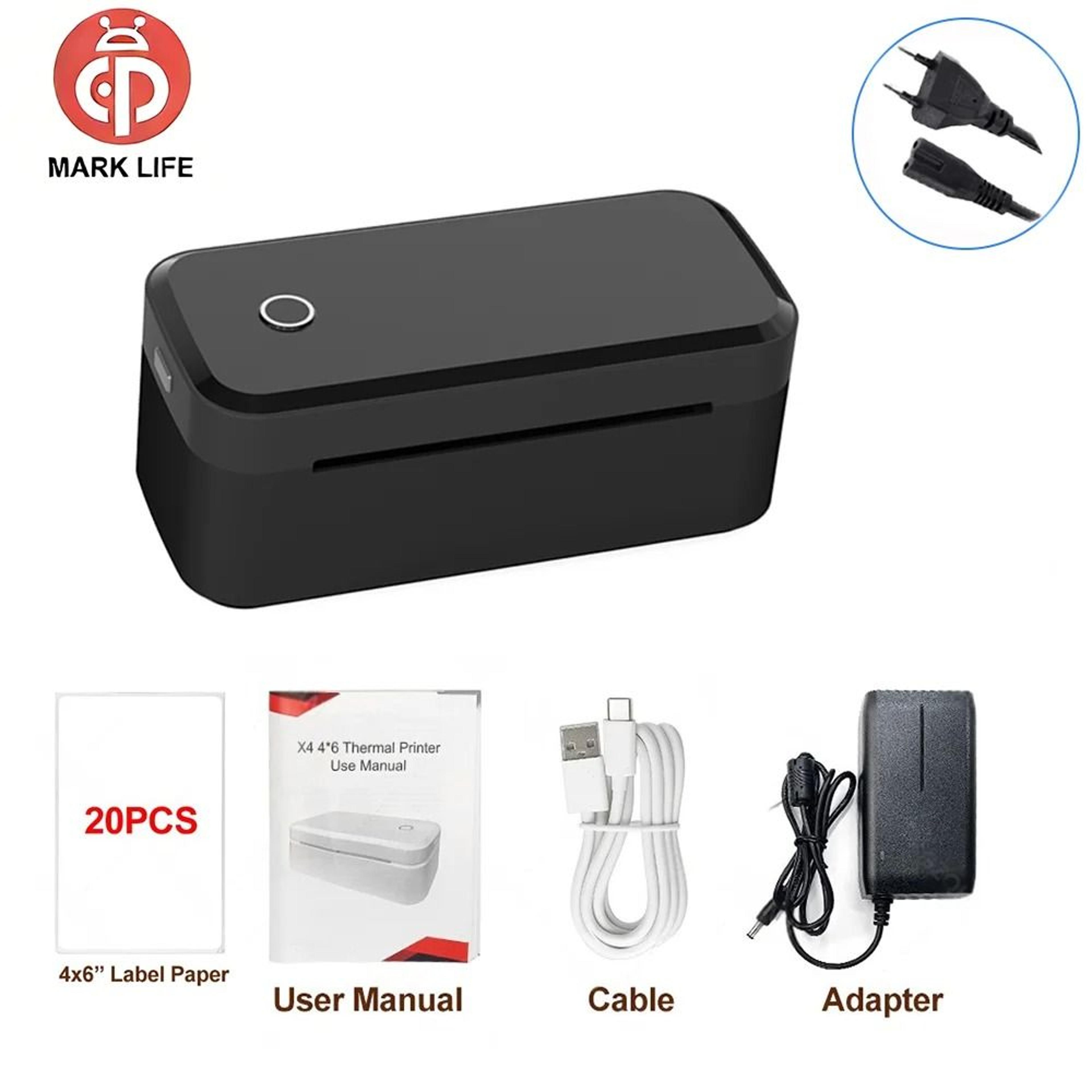 Marklife X4 Wireless Bluetooth 4x6 Thermal Shipping Label Printer For Small Business  ECommerce Pac 6