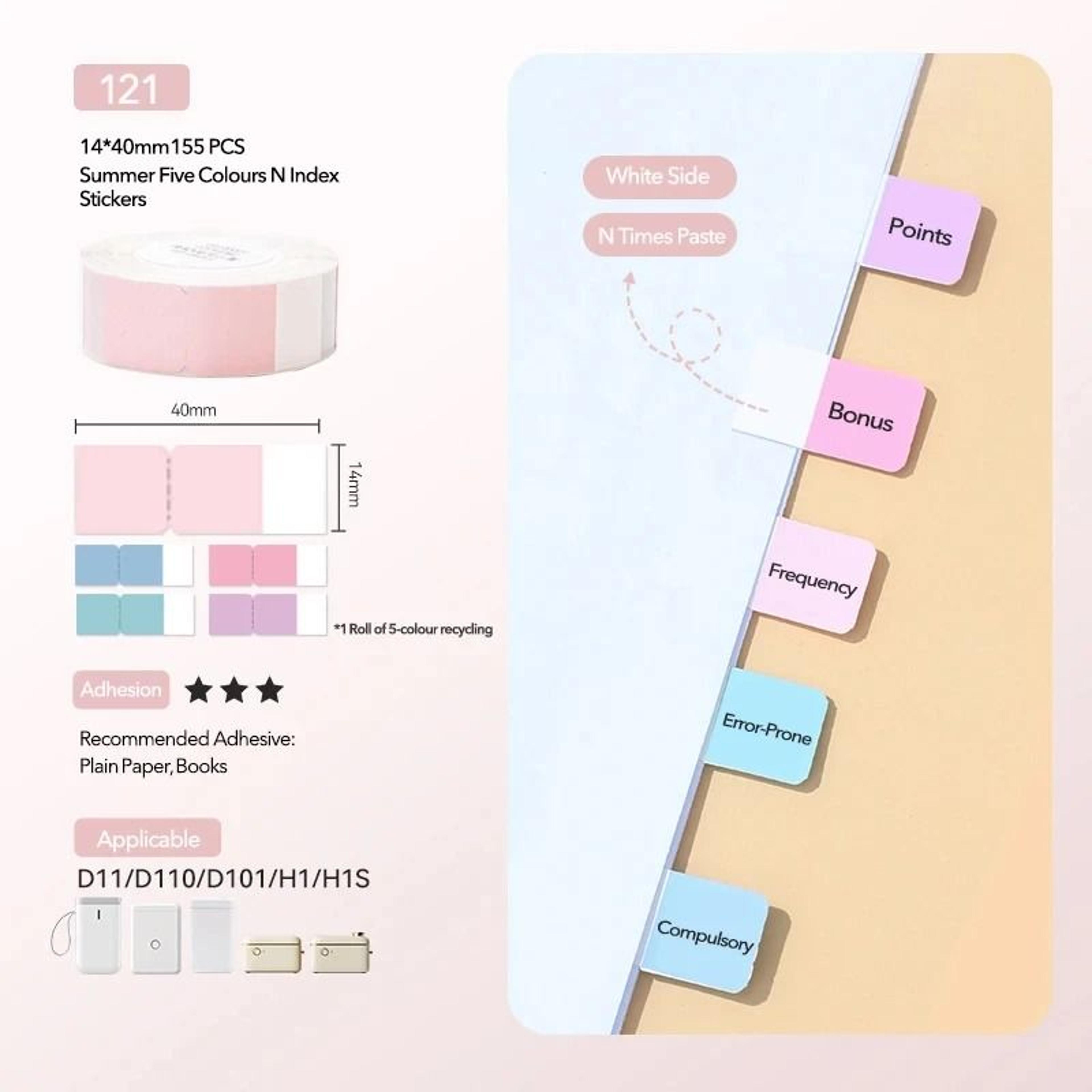 NIIMBOT B1 B21 B203  B3S Cartoon Pattern Thermal Label Roll Waterproof Stickers For Smart Label Pri 5