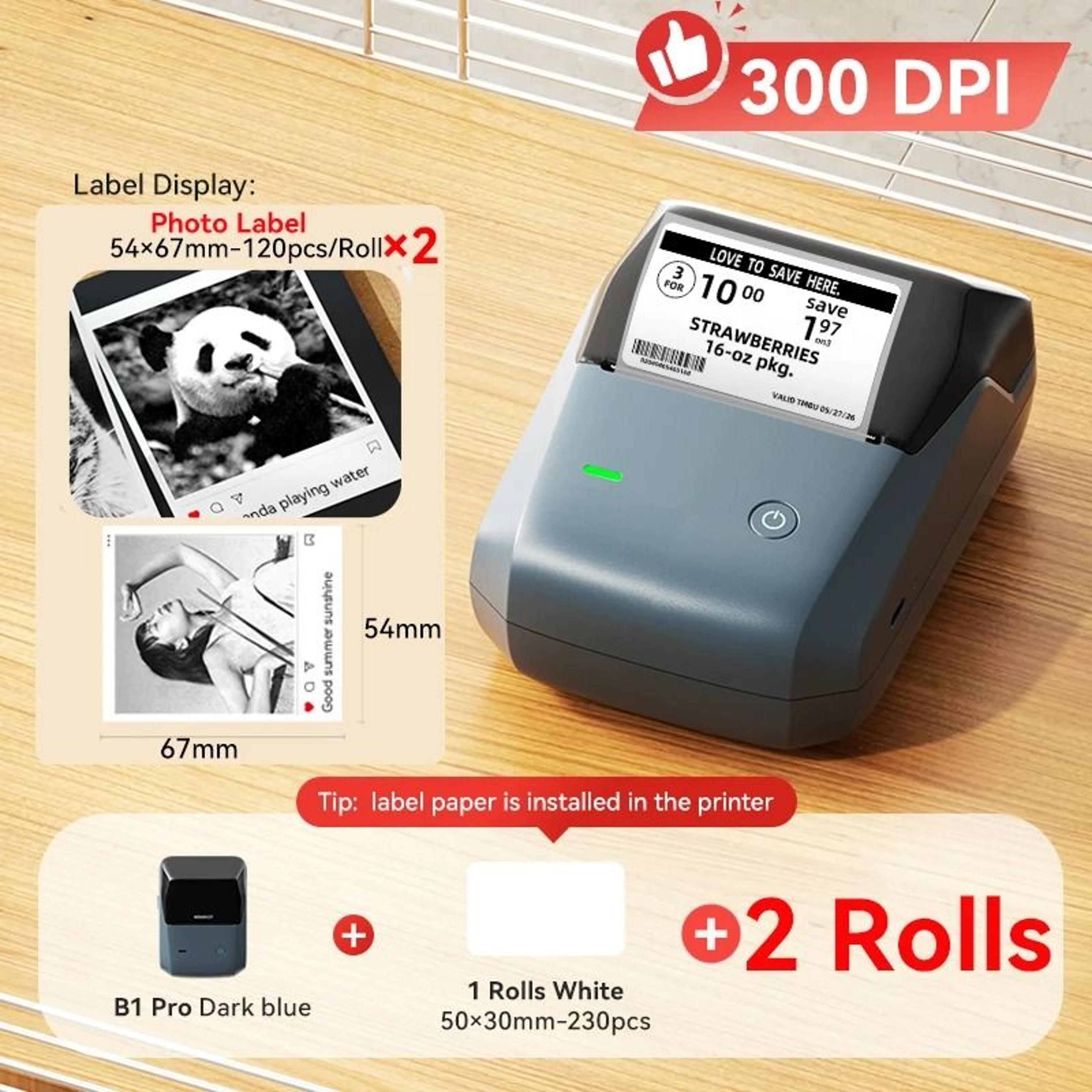 NIIMBOT B1 Pro Label Printer 300 DPI HighDefinition Red  Black Color Direct Thermal SelfAdhesive Ma 13