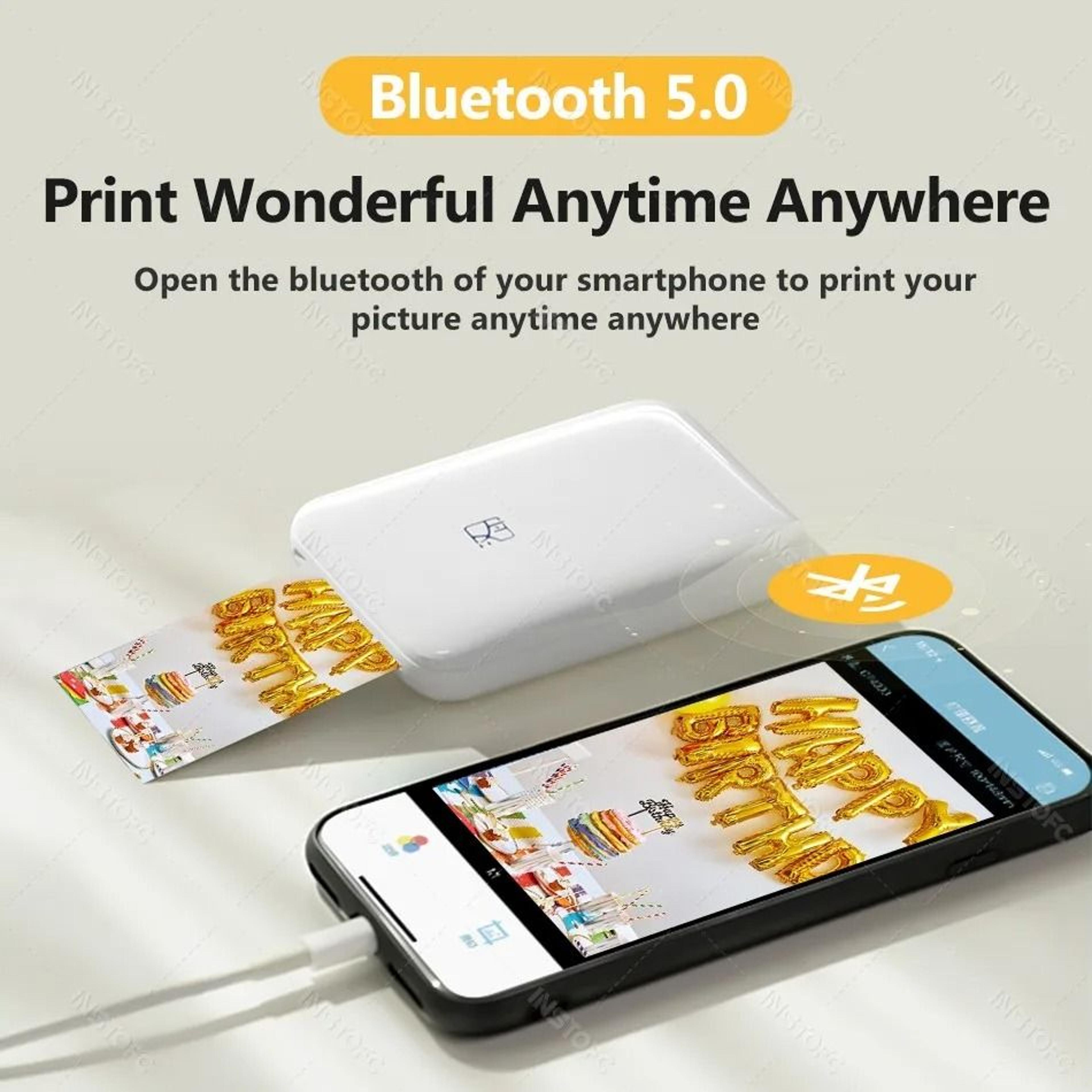 HPRT MT53 Portable Mini Mobile Bluetooth Pocket Photo Printer With Inkless ZINK Technology 2x3 Inch 1