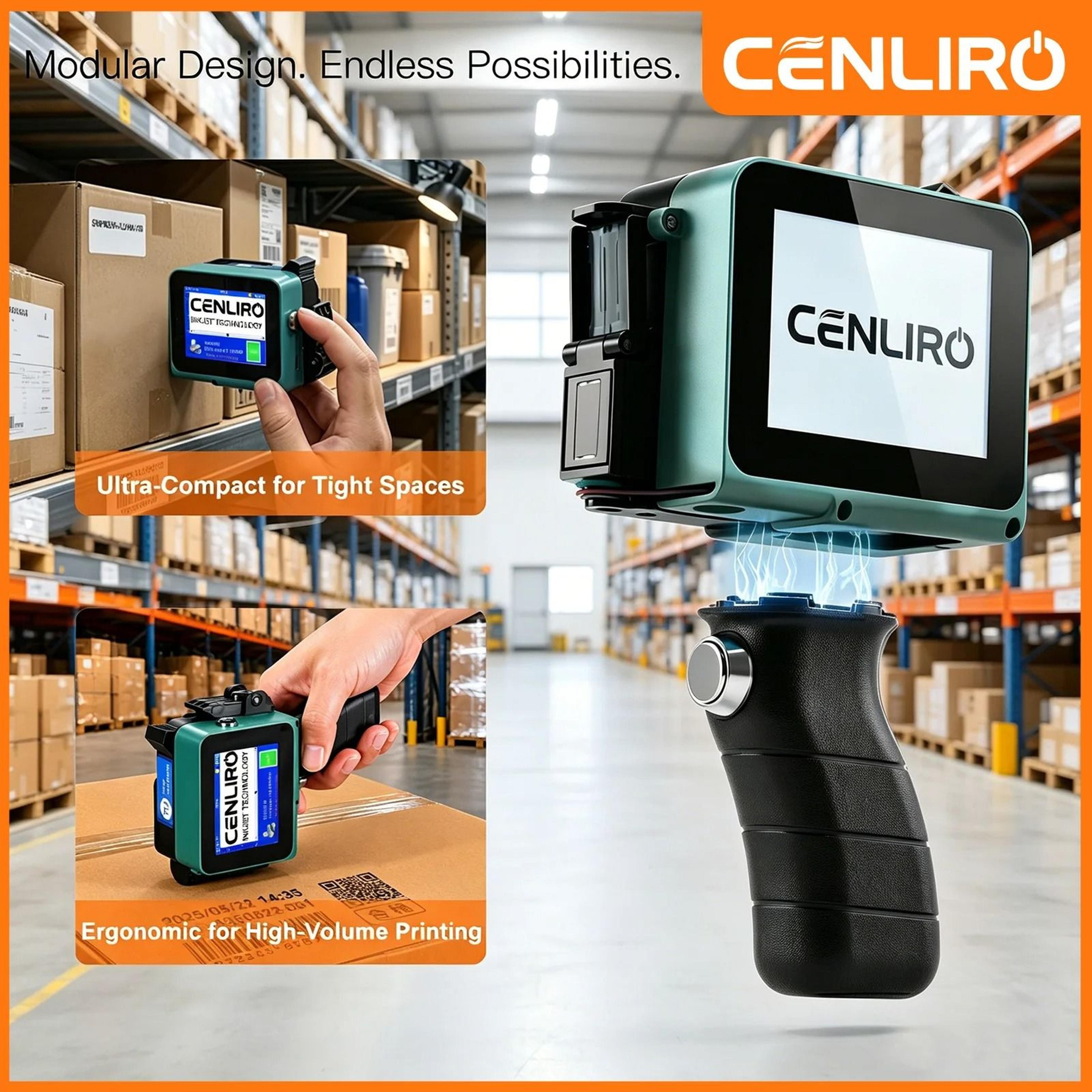 cenliro cl05p 12.7mm mini handheld inkjet printer for barcodes & dates