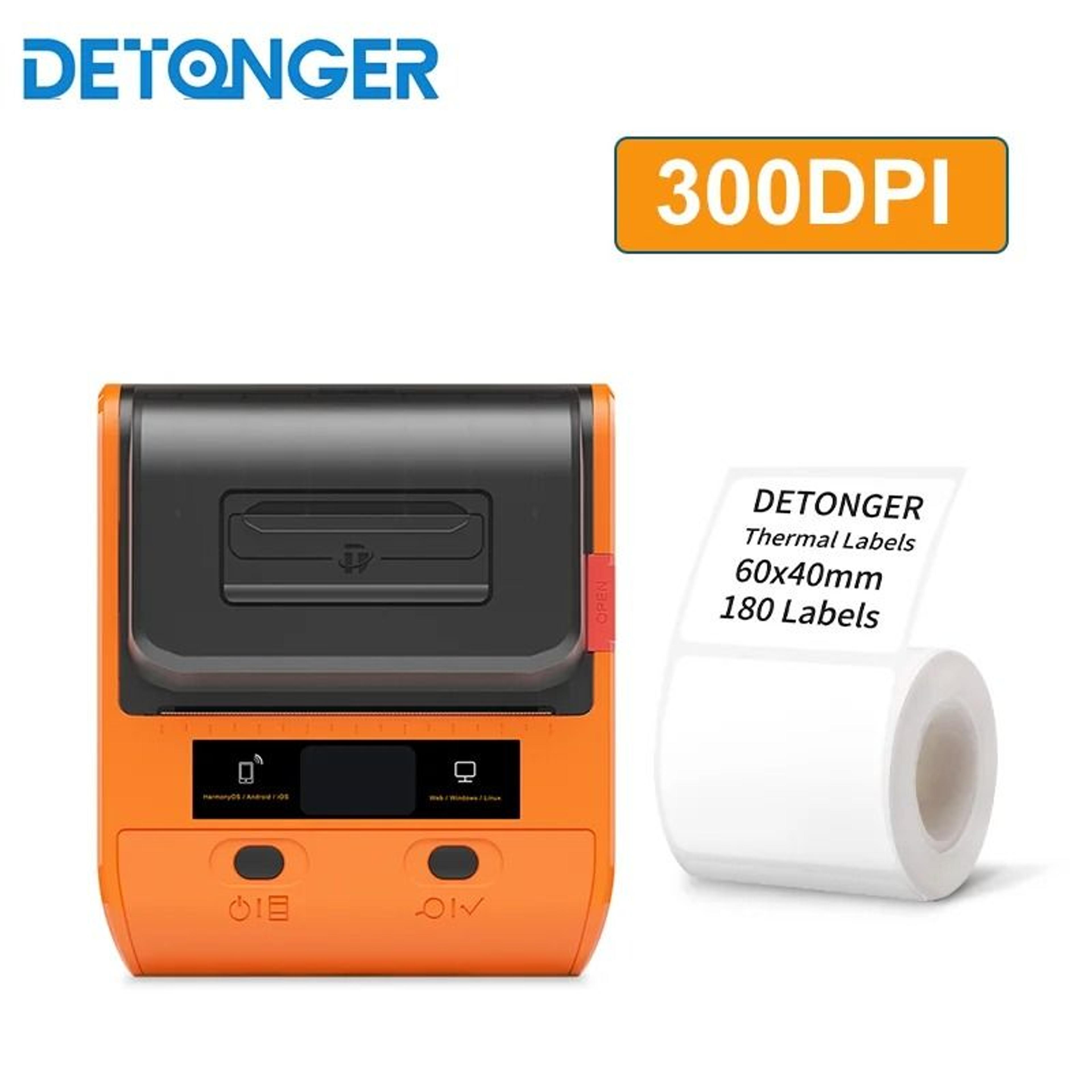 DETONGER 300DPI DP230S DP30S Wireless Mobile Thermal Label Printer Barcode Maker For Android  IOS 11