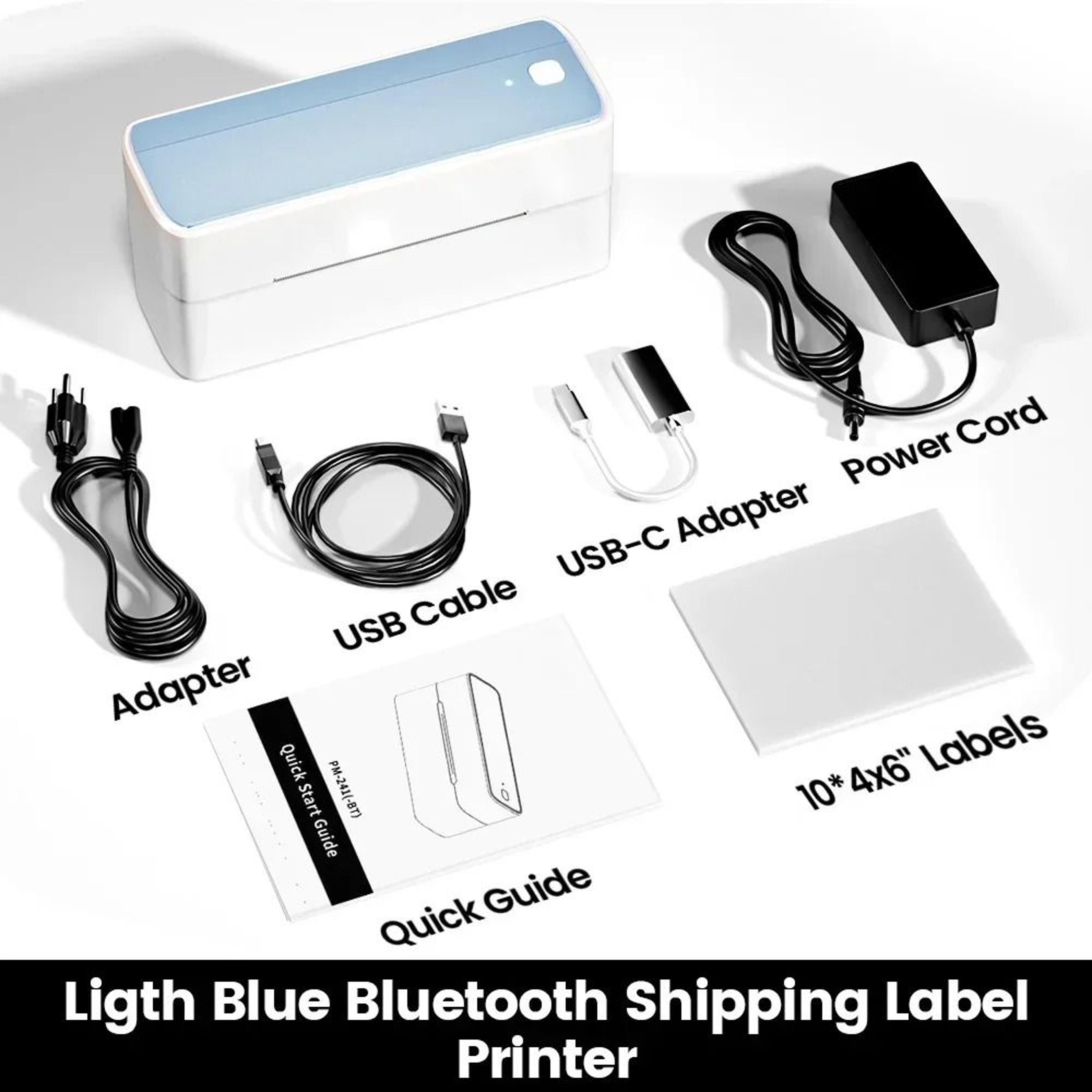 Phomemo 241 Bluetooth Wireless 4x6 Thermal Shipping Label Printer For IPhone Android Mac Windows 10