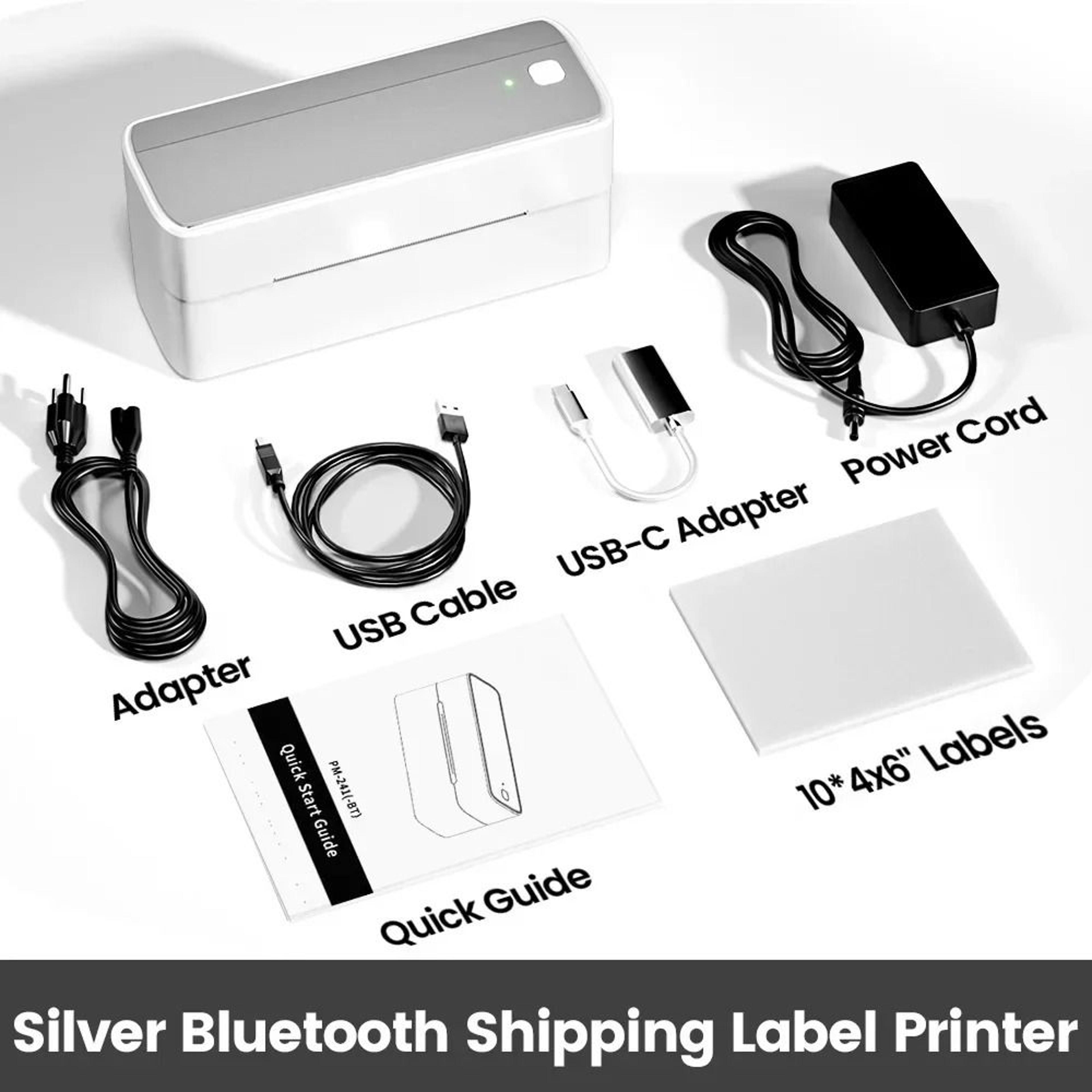 Phomemo 241 Bluetooth Wireless 4x6 Thermal Shipping Label Printer For IPhone Android Mac Windows 8