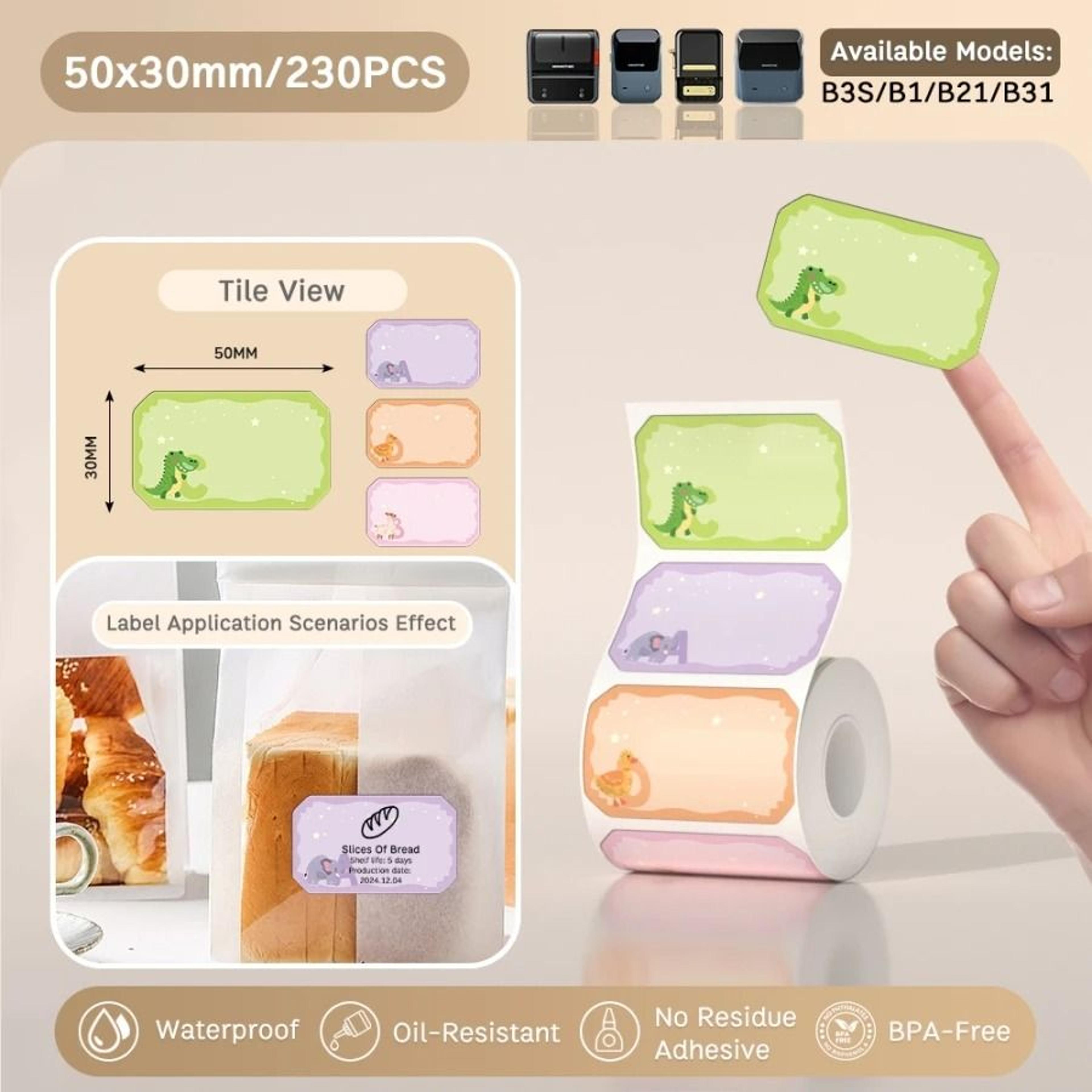 NIIMBOT B21 B203 B3S Thermal Label Printer Paper SelfAdhesive Waterproof  TearResistant Roll 14