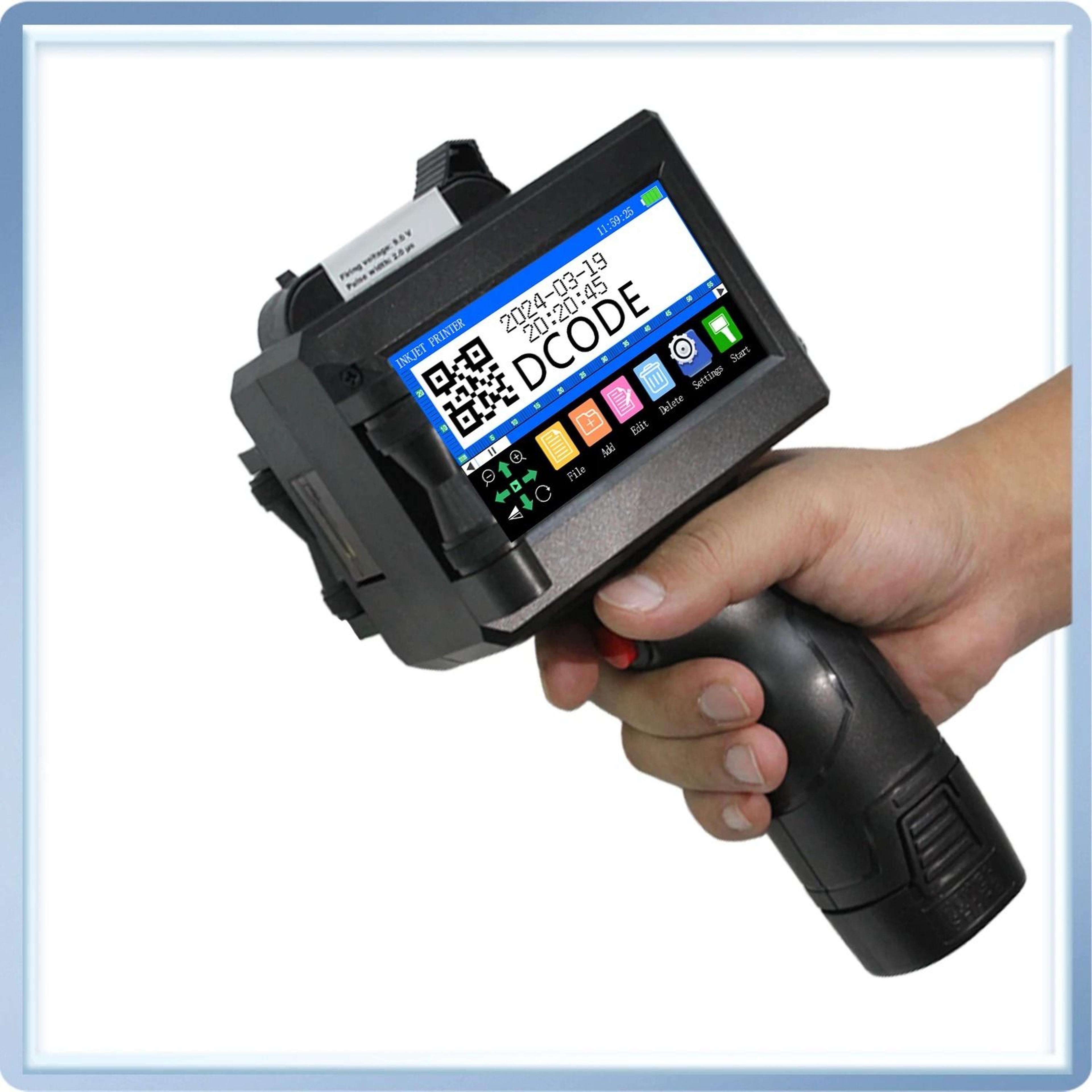 DCODE 1755PLUS1 254mm Portable Handheld Inkjet Printer Large Format Batch Coding Machine For QR Bar 1
