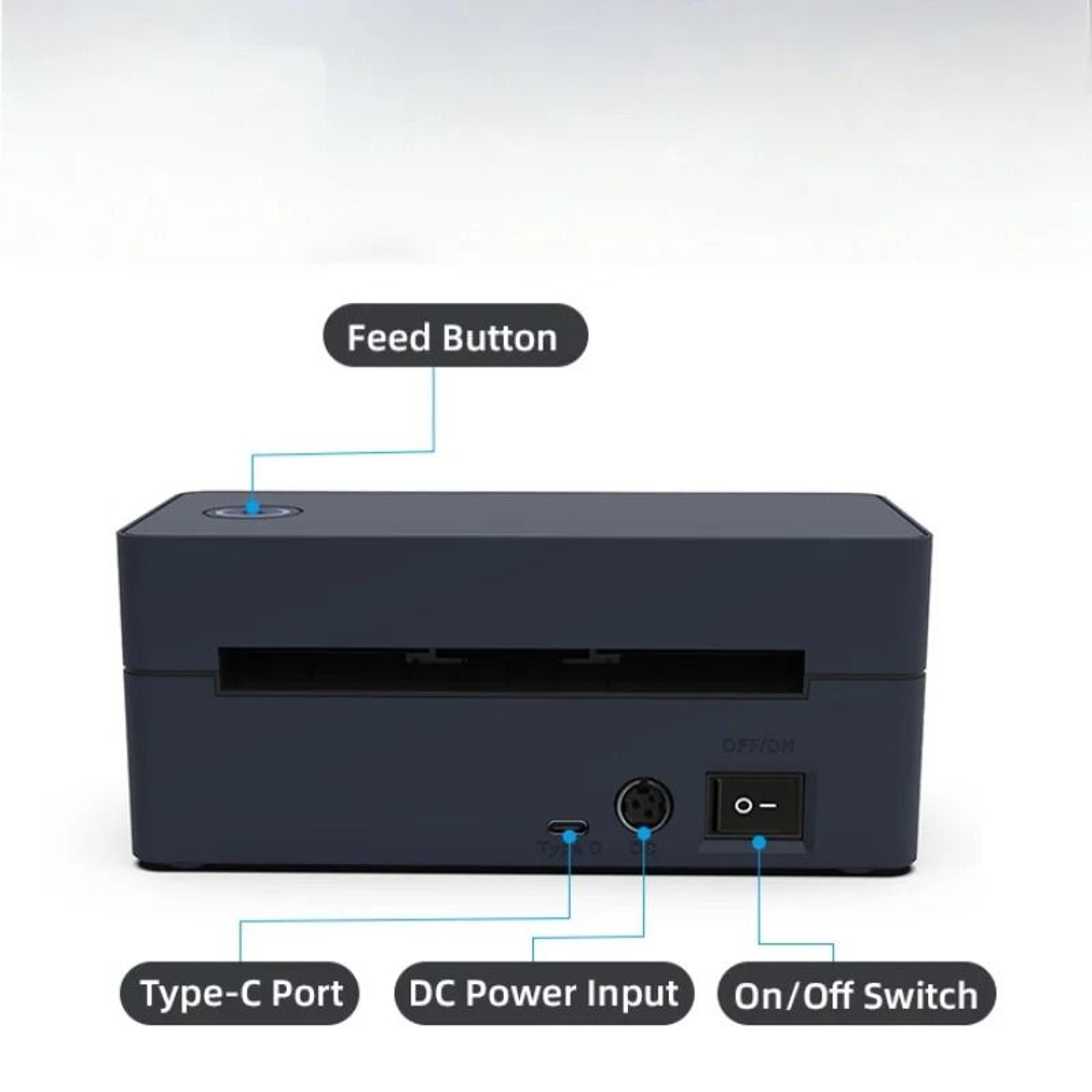 Wireless Bluetooth  USB 4x6 Thermal Shipping Label Printer 203DPI HighSpeed Express Airway Bill Mak 5