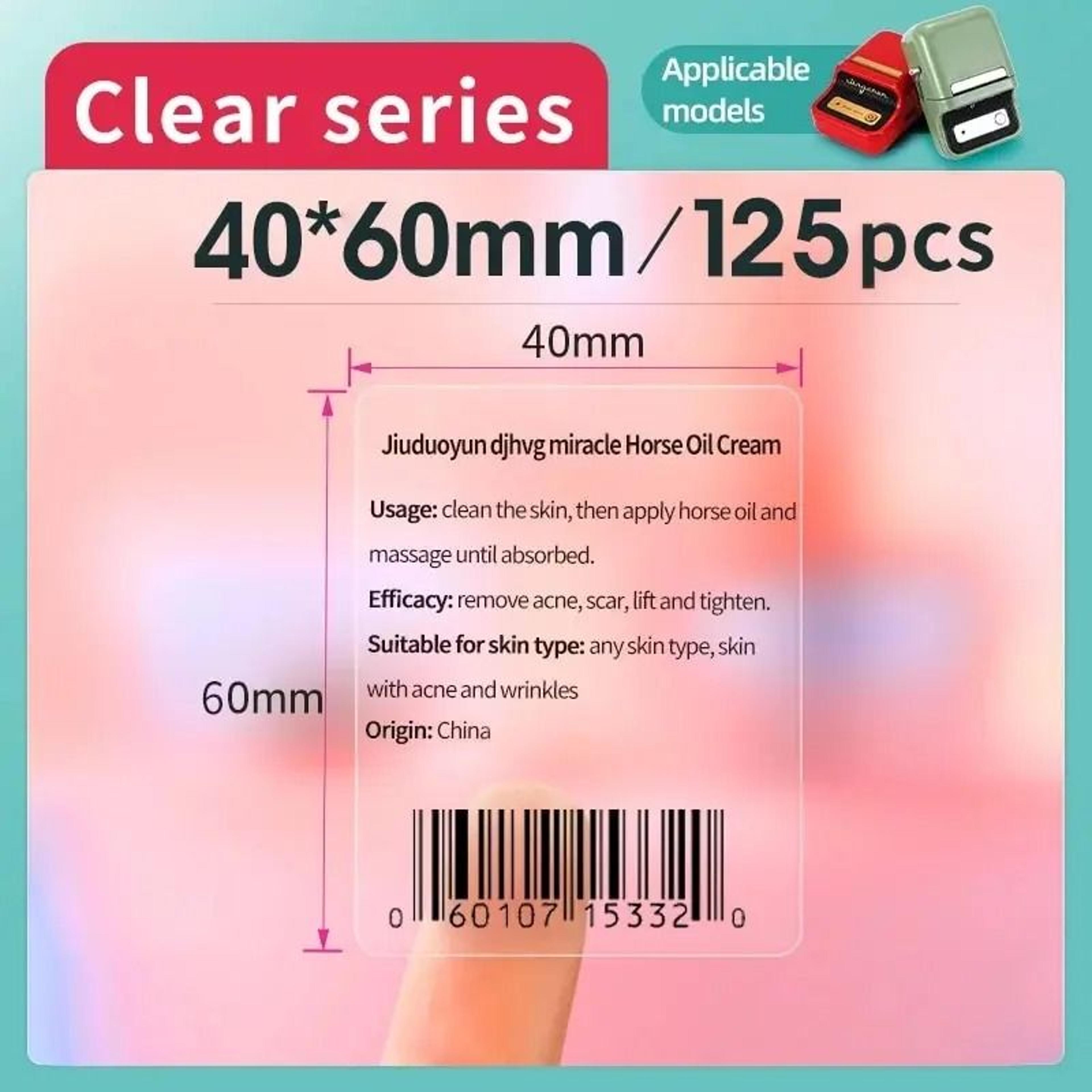 NIIMBOT Transparent SelfAdhesive Thermal Label Paper Clear Round Stickers For B1  B21 Printers 8