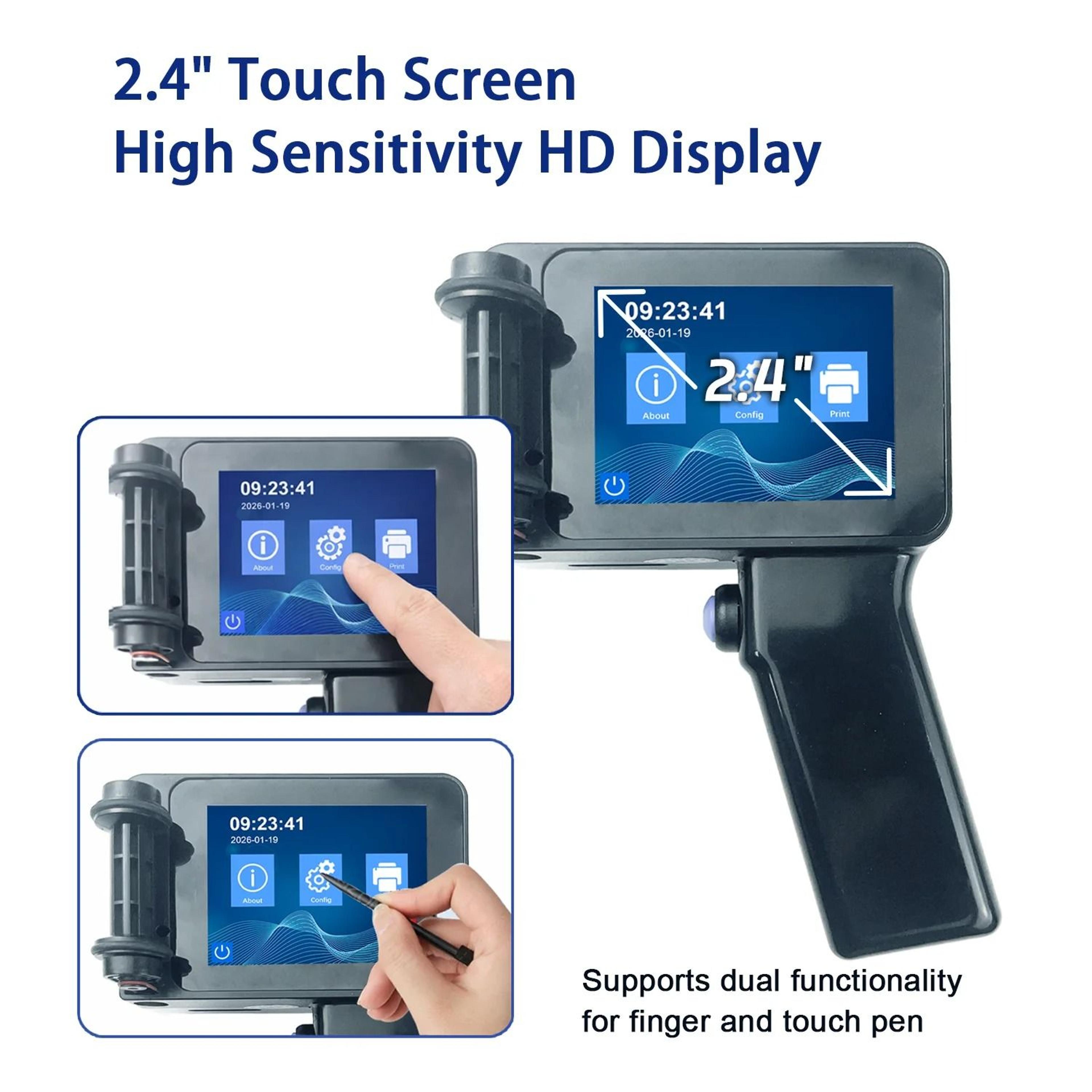 EURANNIT E14 Portable Handheld Inkjet Printer NonEncrypted Mini Coding Machine For QR Barcode Text  1
