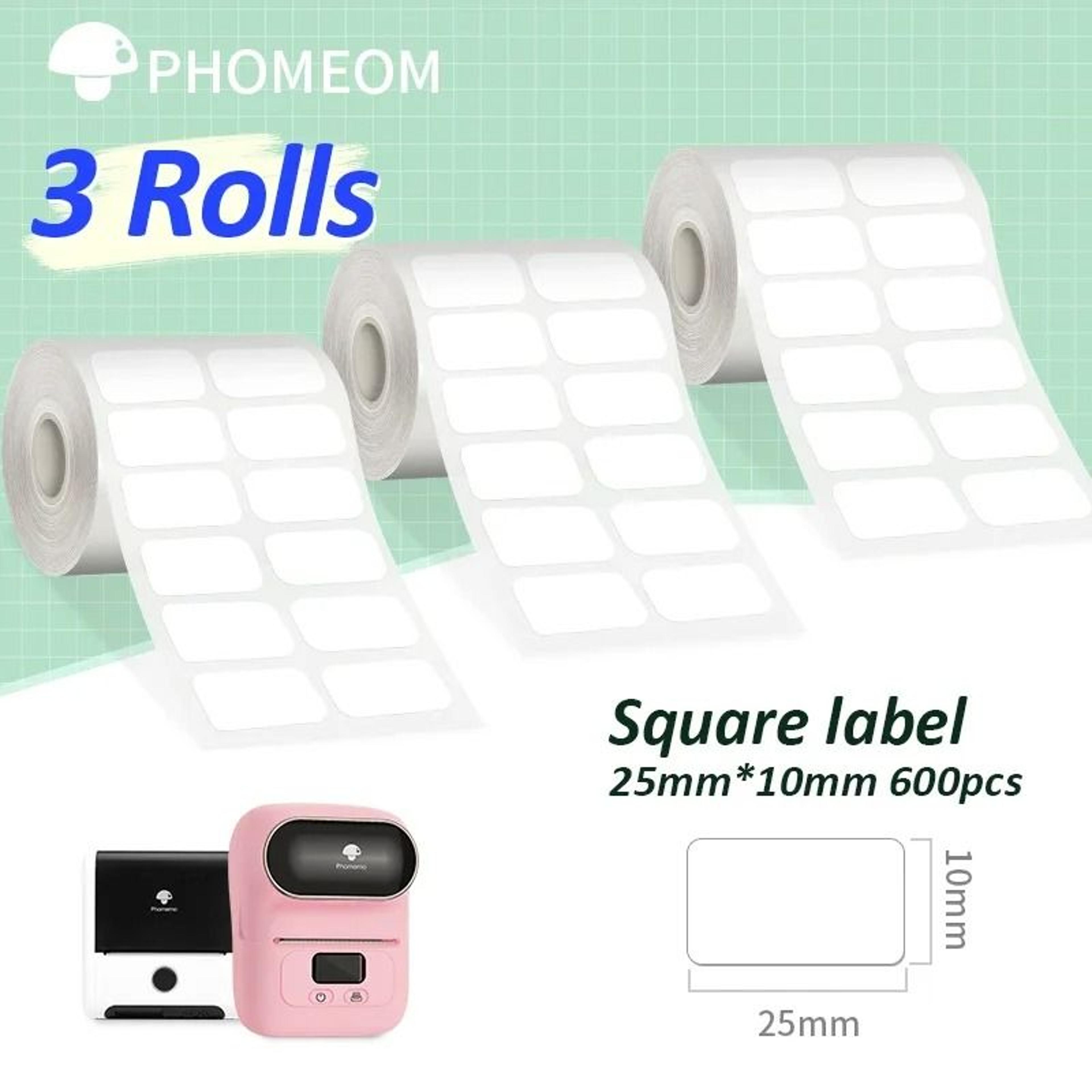 Phomemo 3Roll Thermal Clear Label Paper 40x30mm For M110 M221 M220 M120  M200 Label Printers 14