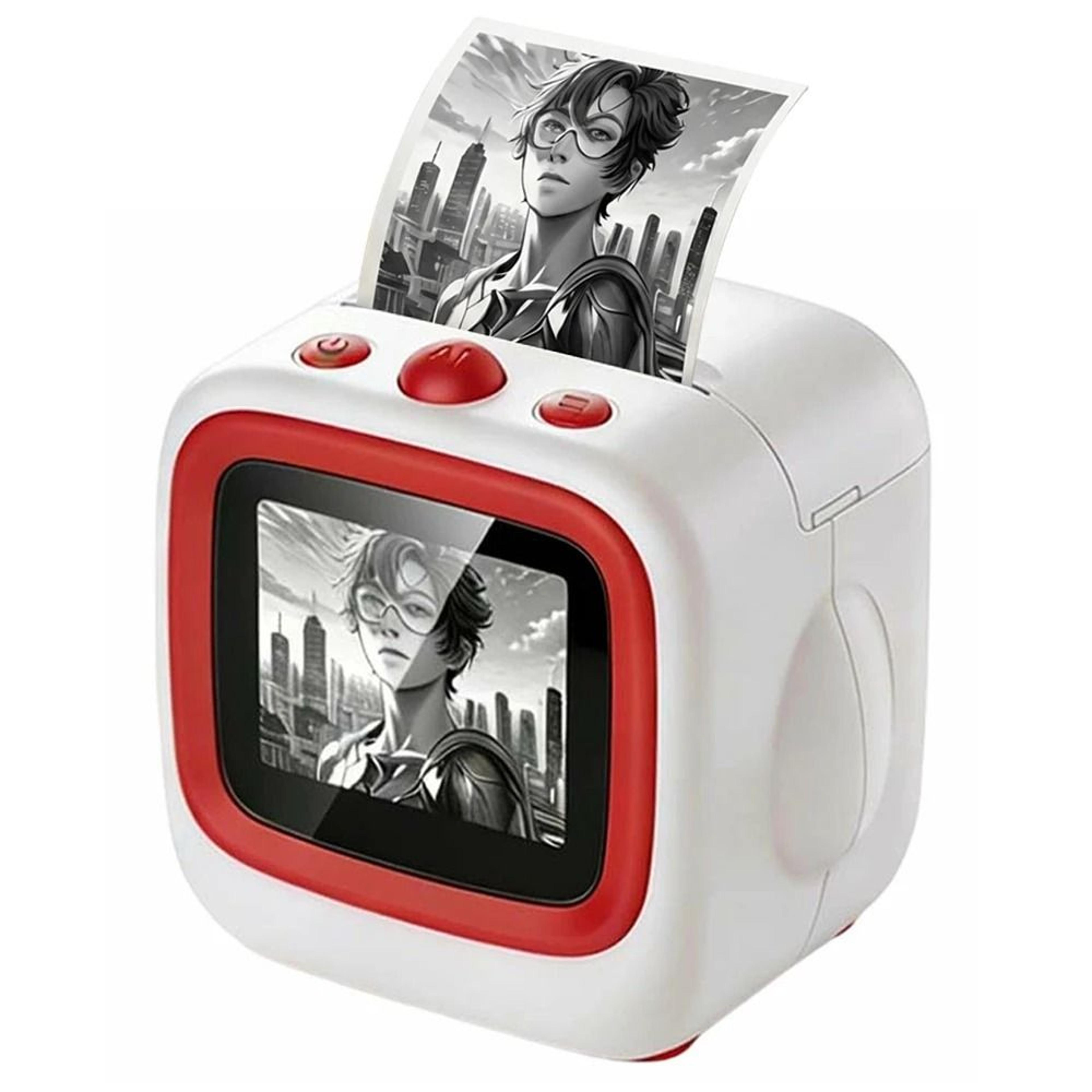 AI Sticker Printer For Kids VoiceActivated Mini Thermal Printer With 24Inch IPS Screen  WiFi 6