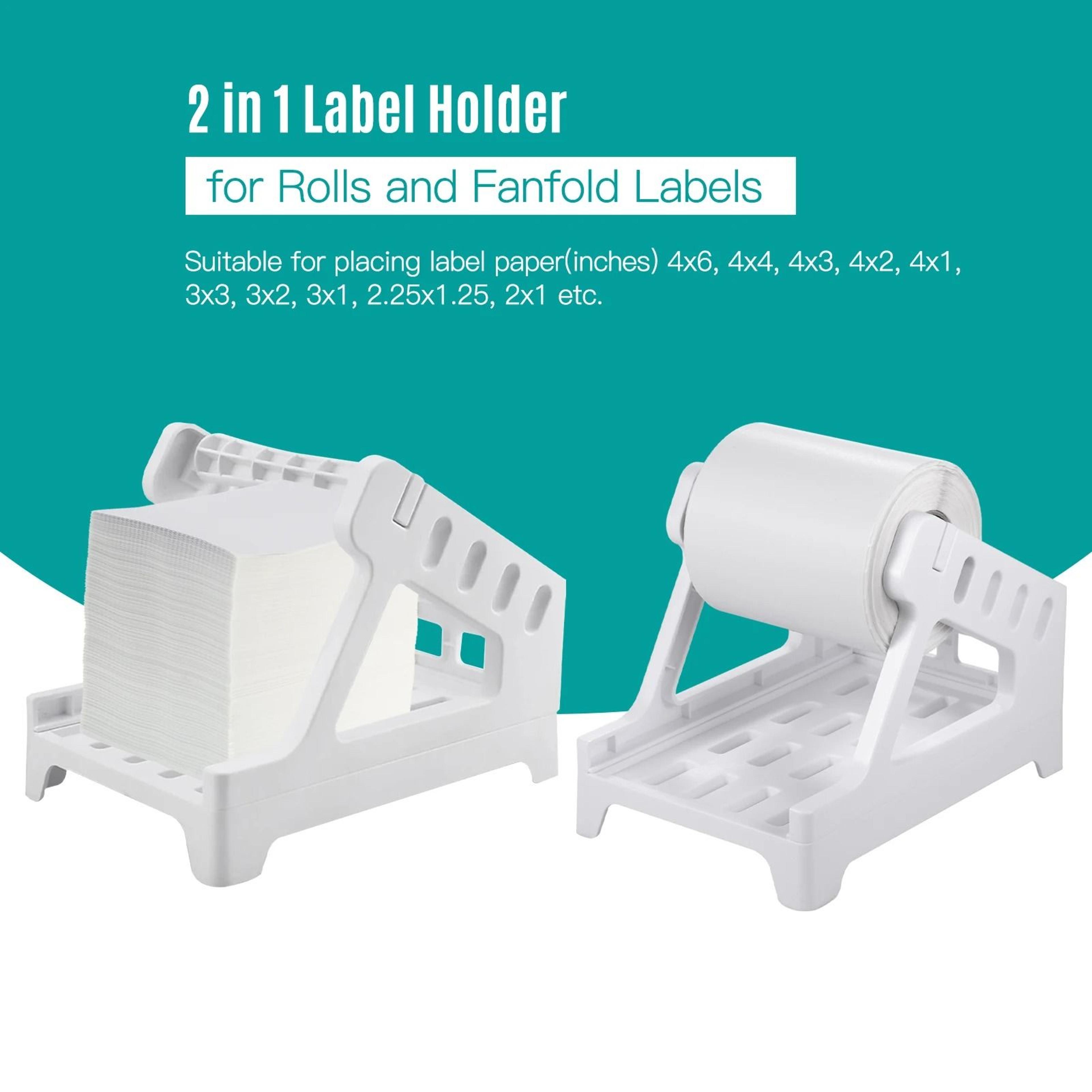 2in1 Universal Desktop Thermal Label Holder Dispenser For 4x6 Roll  Fanfold Shipping Labels 1