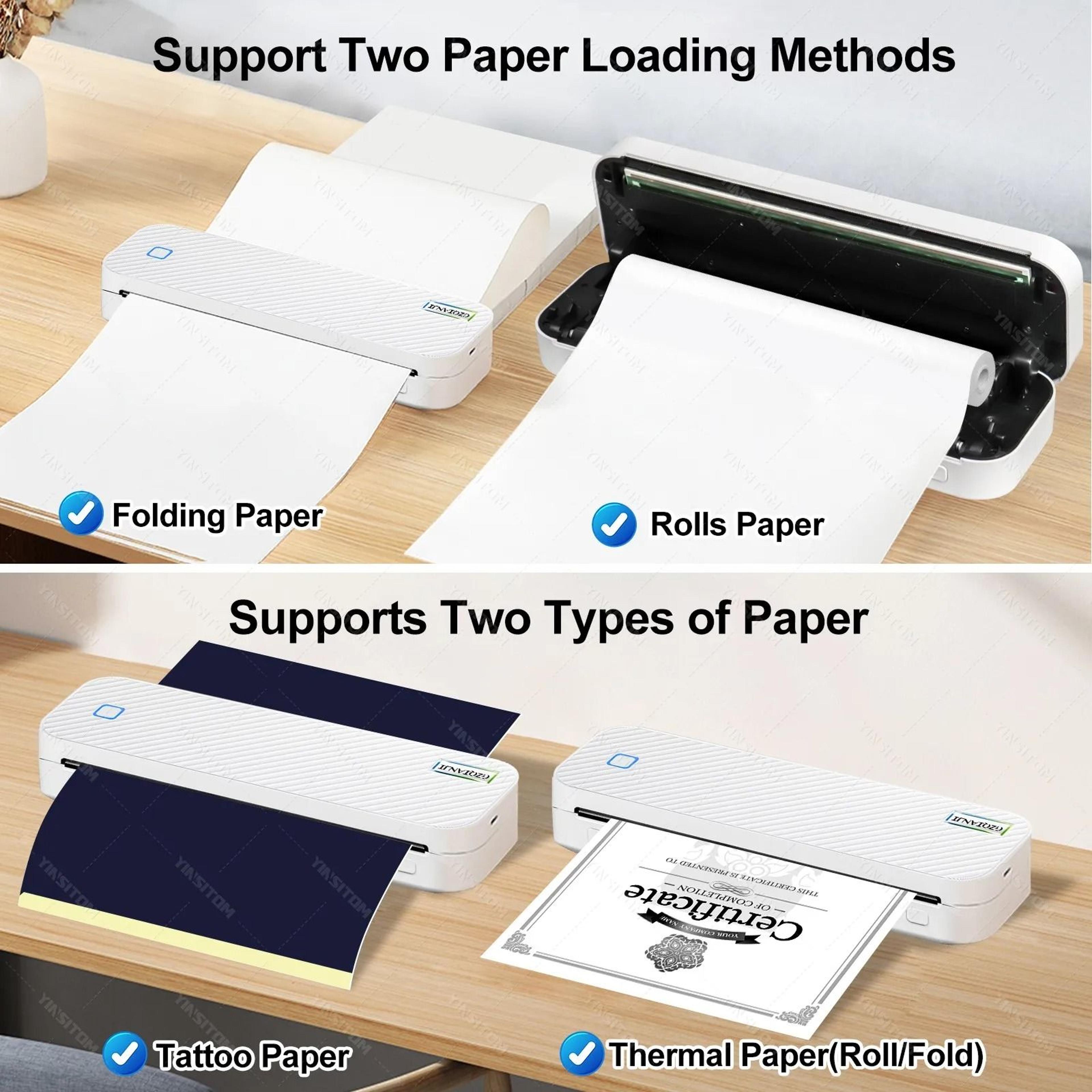 YINSITOM 300dpi Portable Thermal Printer Supporting US Letter  A4 Paper 2