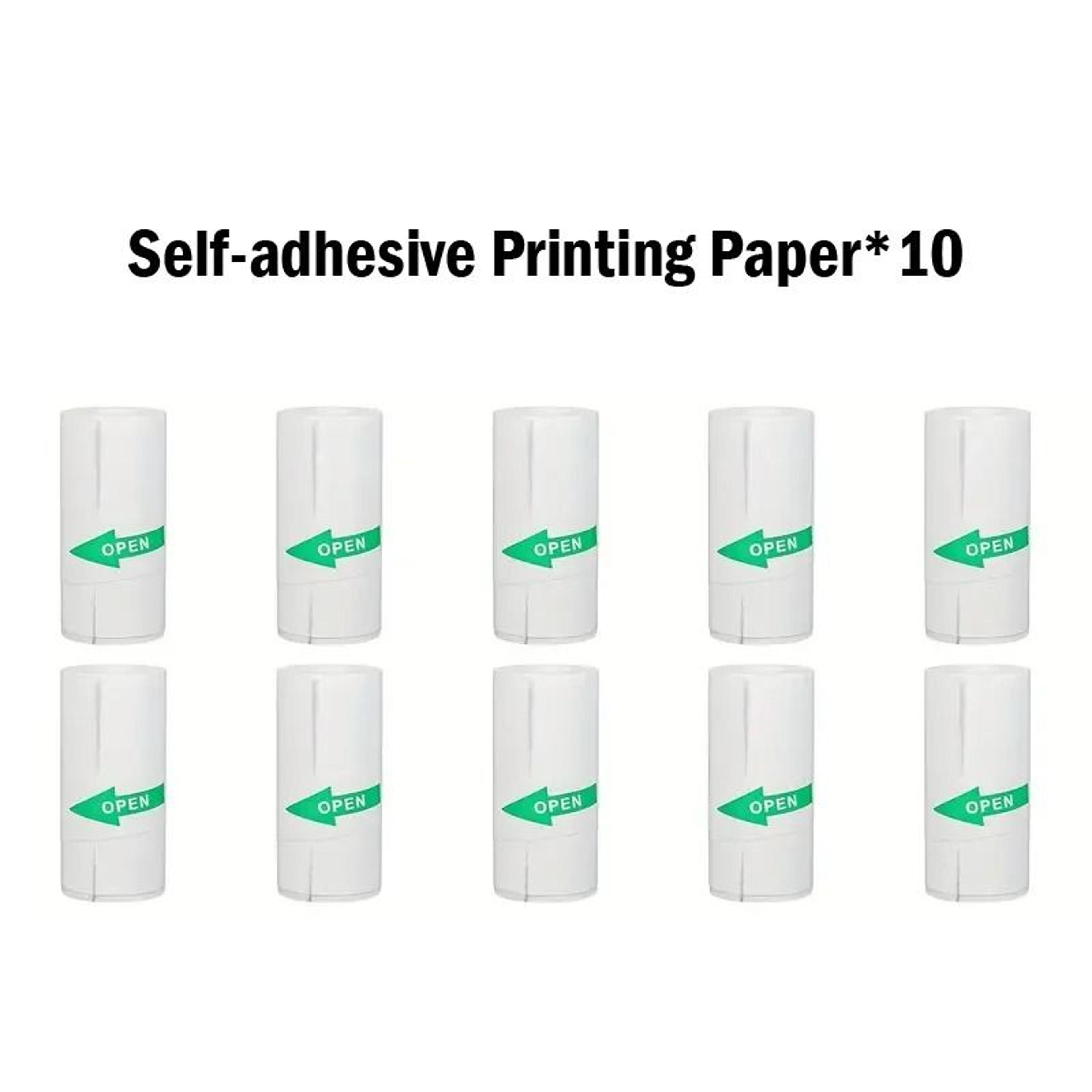 10Roll 57mm Thermal Sticker Paper Set SelfAdhesive White Labels For Pocket Printers  Kids Photo Mak 7
