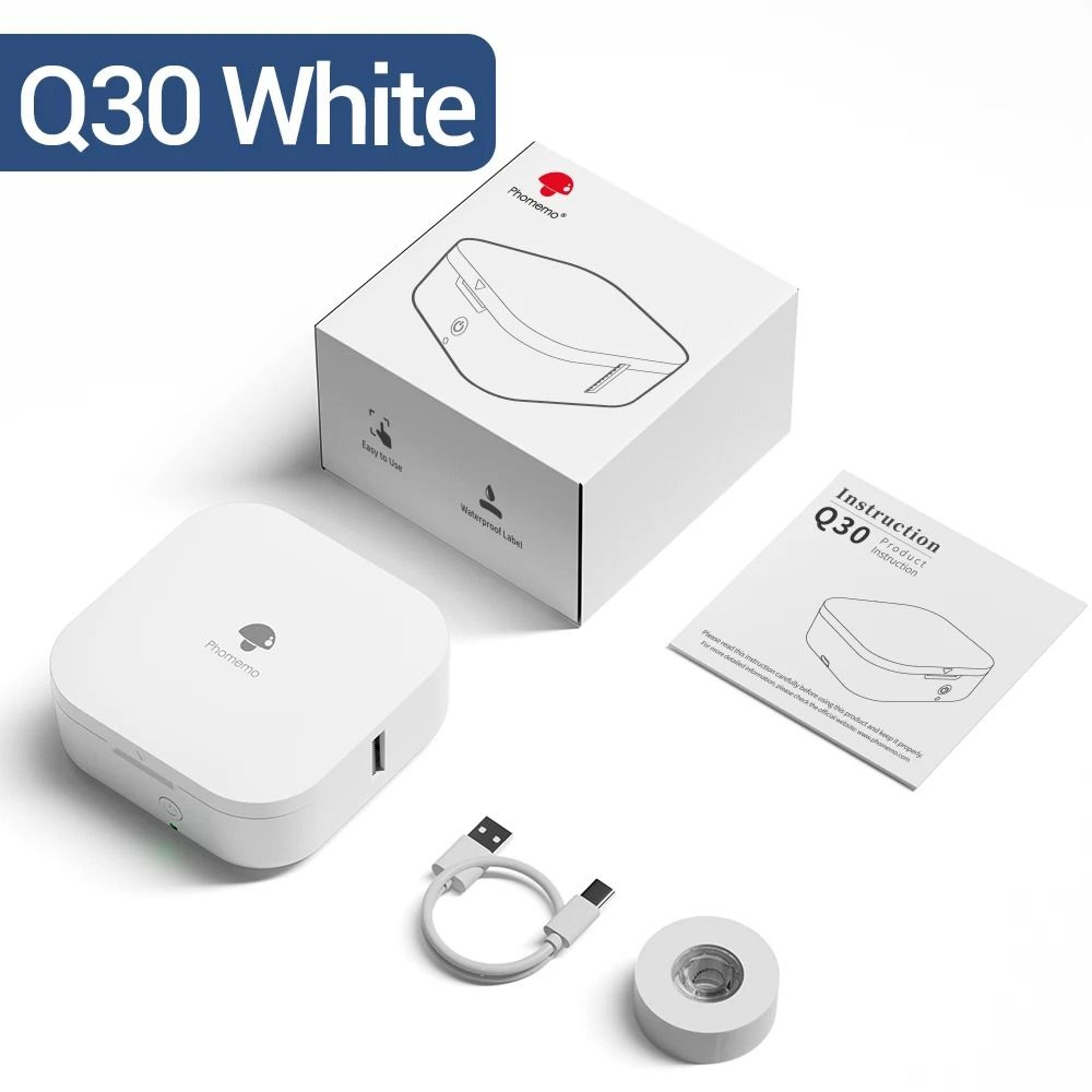 Phomemo Q30 Wireless Bluetooth Mini Thermal Label Printer  Sticker Maker With Starter Label Tape 7