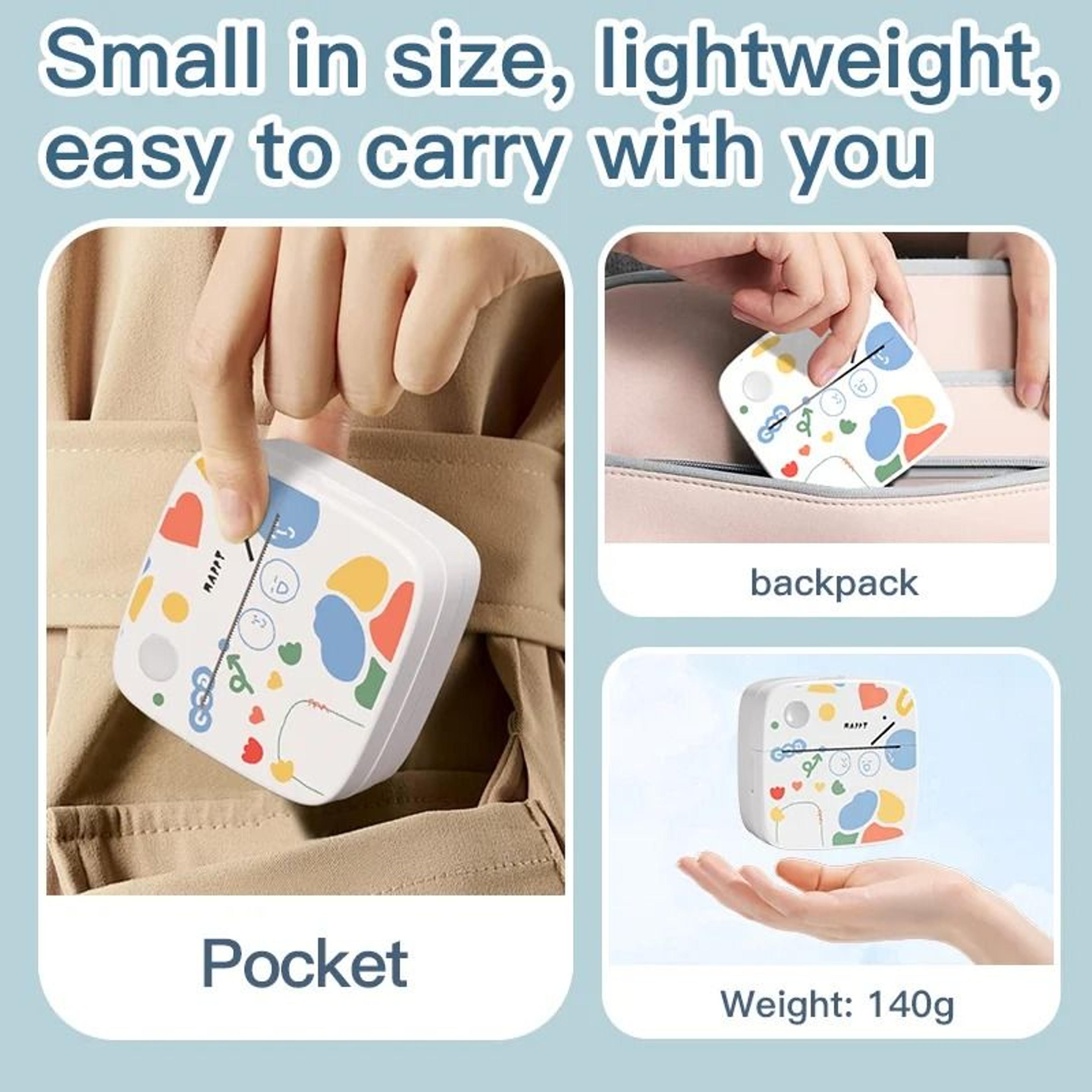 DOLEWA D2 Doodle Mini Portable Thermal Printer Wireless Sticker Maker For Photo  Label DIY Printing 2
