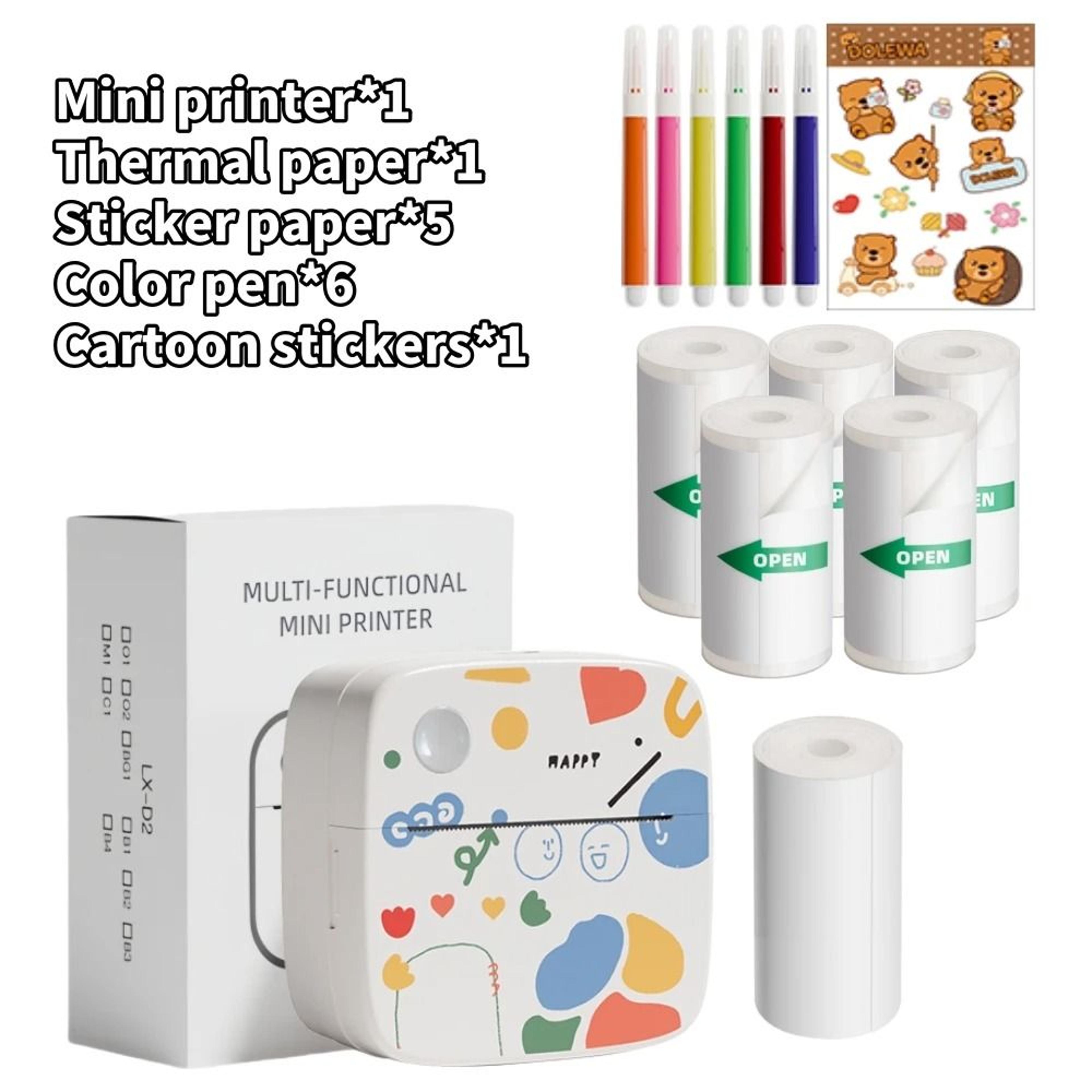 DOLEWA D2 Doodle Mini Portable Thermal Printer Wireless Sticker Maker For Photo  Label DIY Printing 7