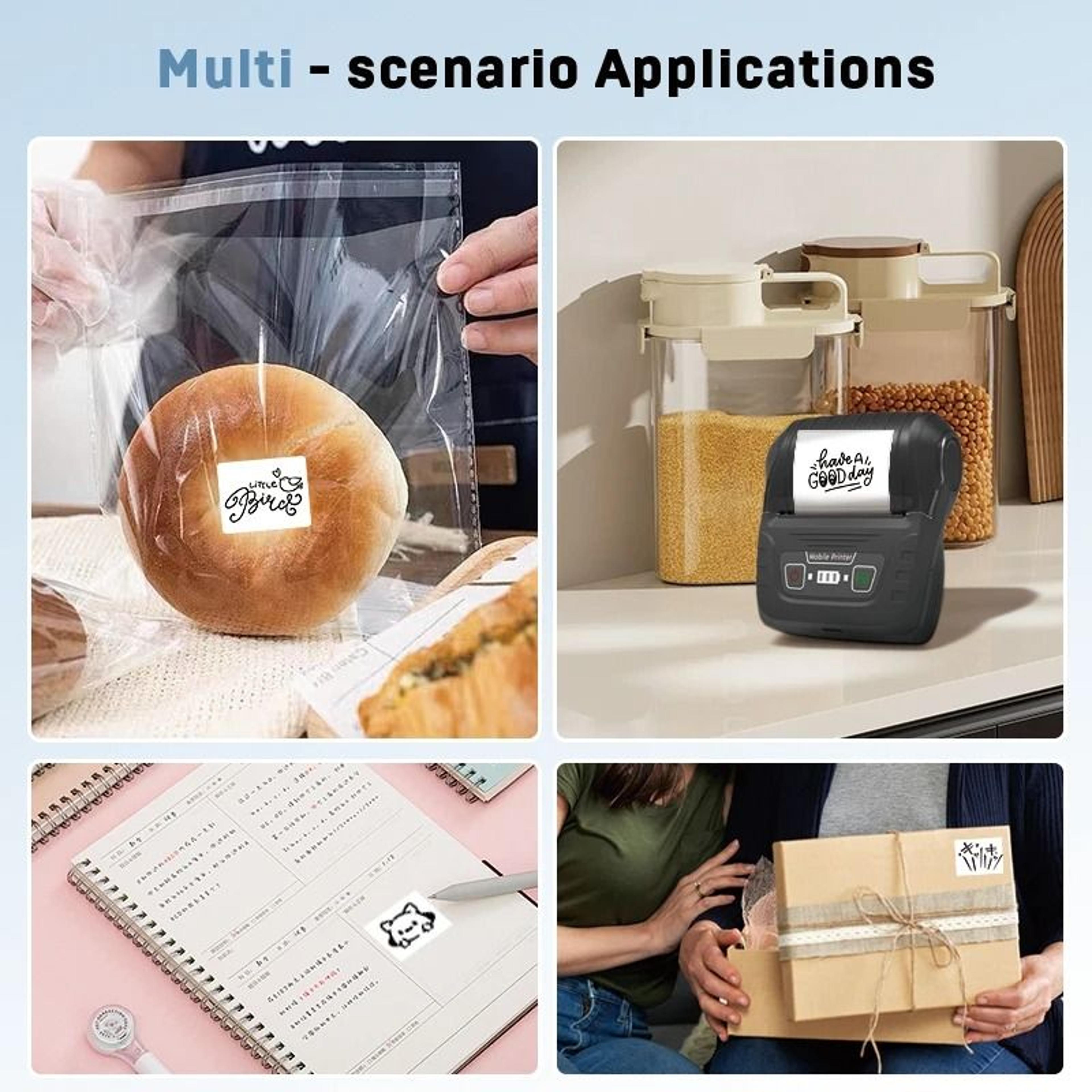 SK58 Wireless Bluetooth Thermal Label Printer SelfAdhesive Sticker Maker For Barcodes  DIY Tagging 4