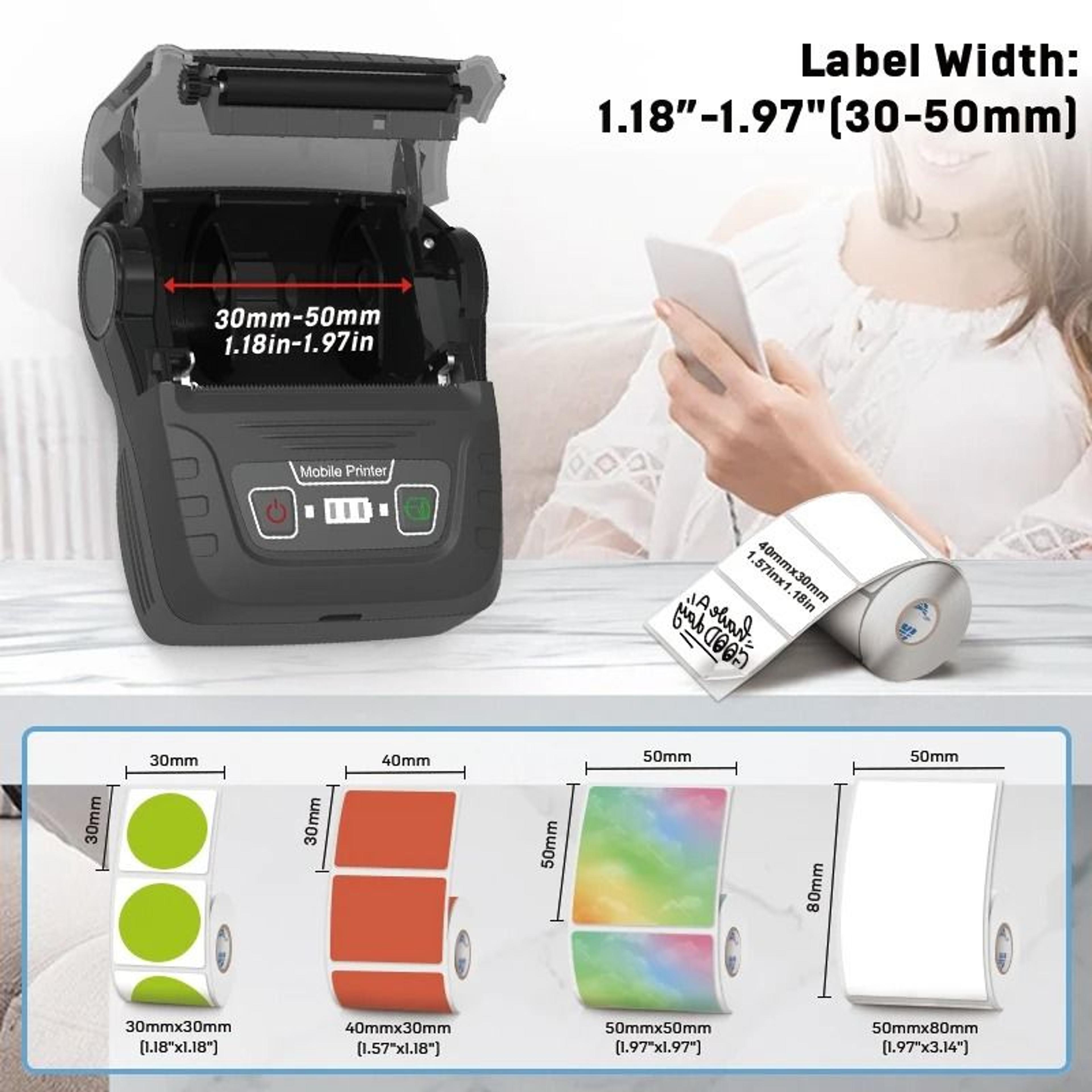 SK58 Wireless Bluetooth Thermal Label Printer SelfAdhesive Sticker Maker For Barcodes  DIY Tagging 3