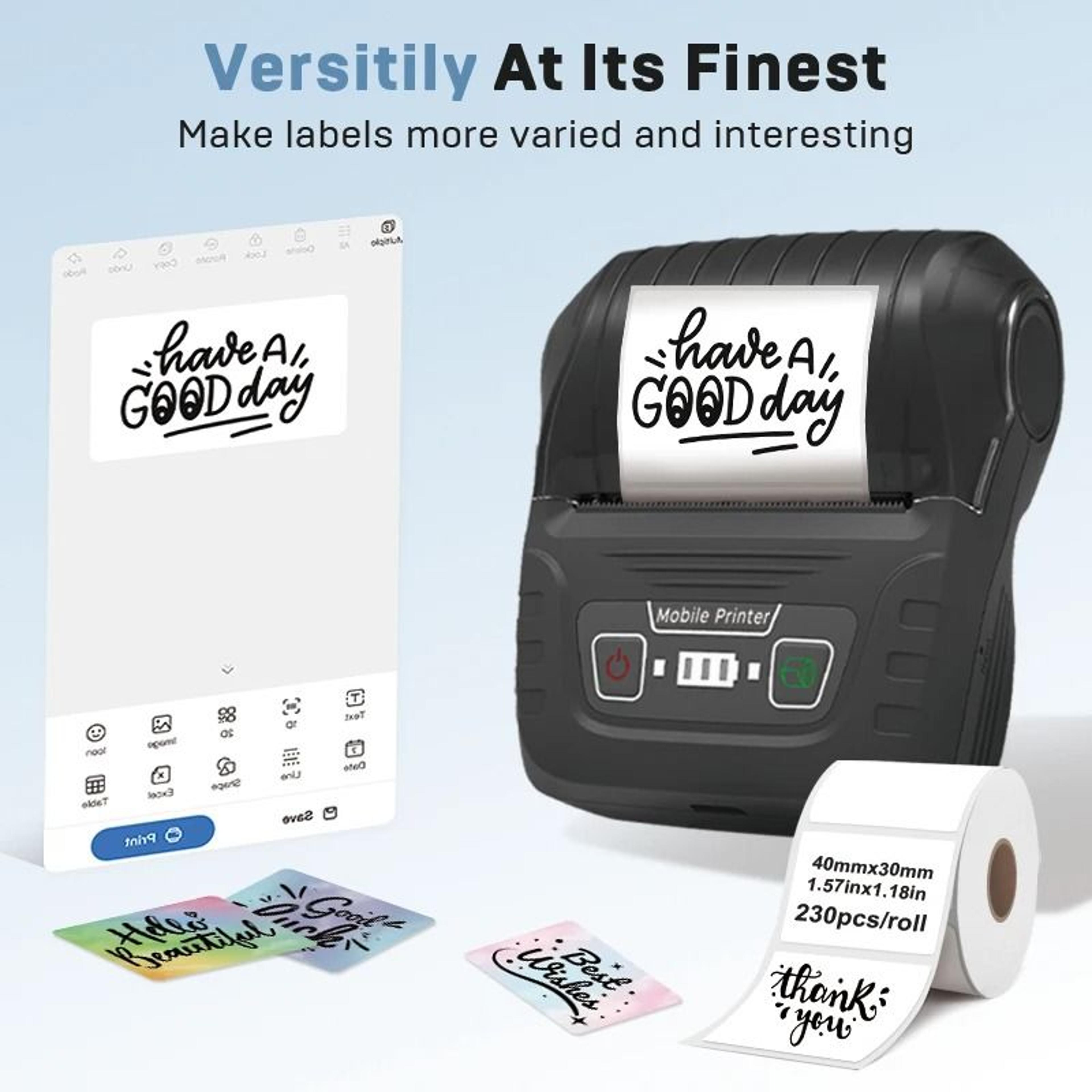 SK58 Wireless Bluetooth Thermal Label Printer SelfAdhesive Sticker Maker For Barcodes  DIY Tagging 1