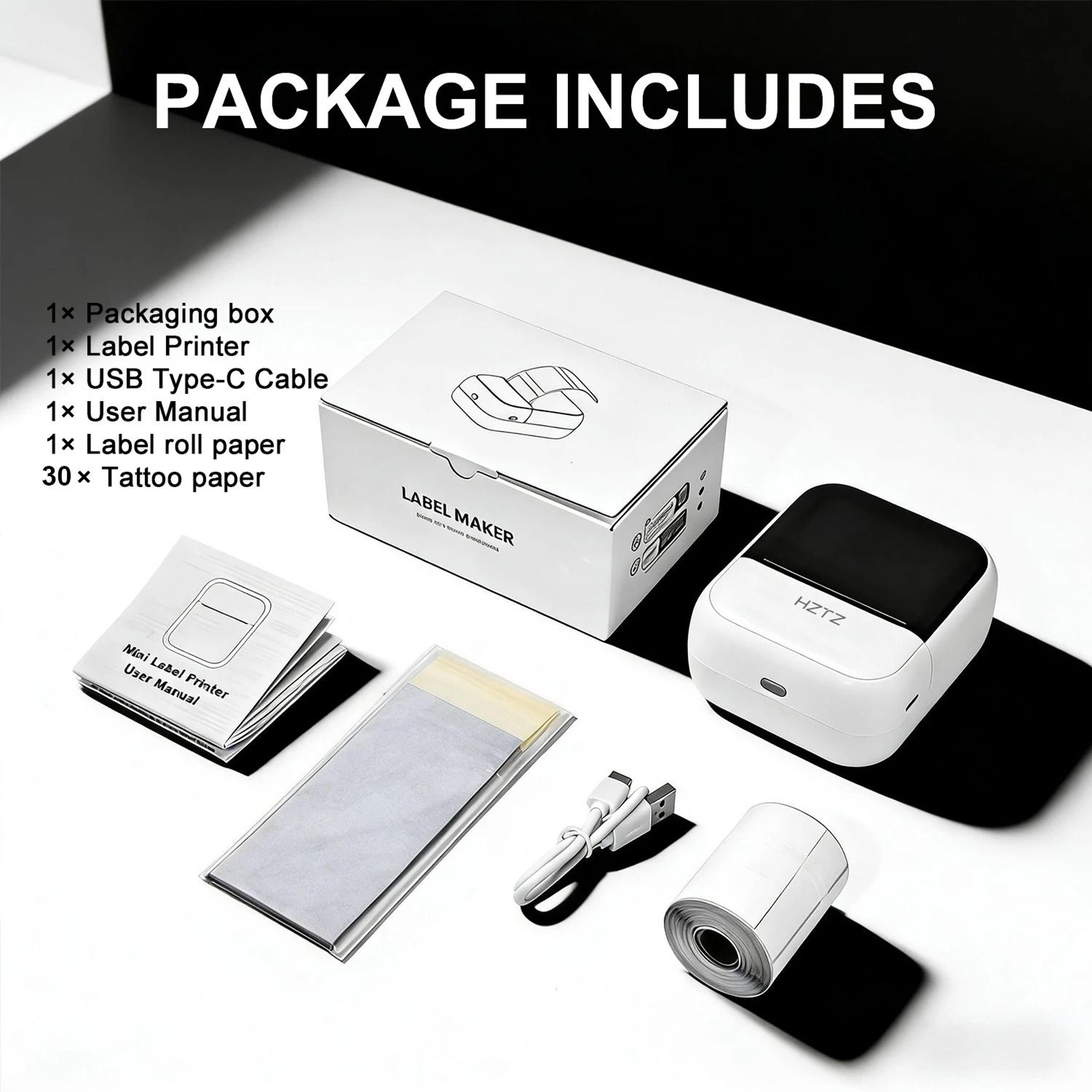 C50 Mini Wireless Portable Inkless Thermal Tattoo  Label Printer For Stencils Logos Stickers  DIY P 7