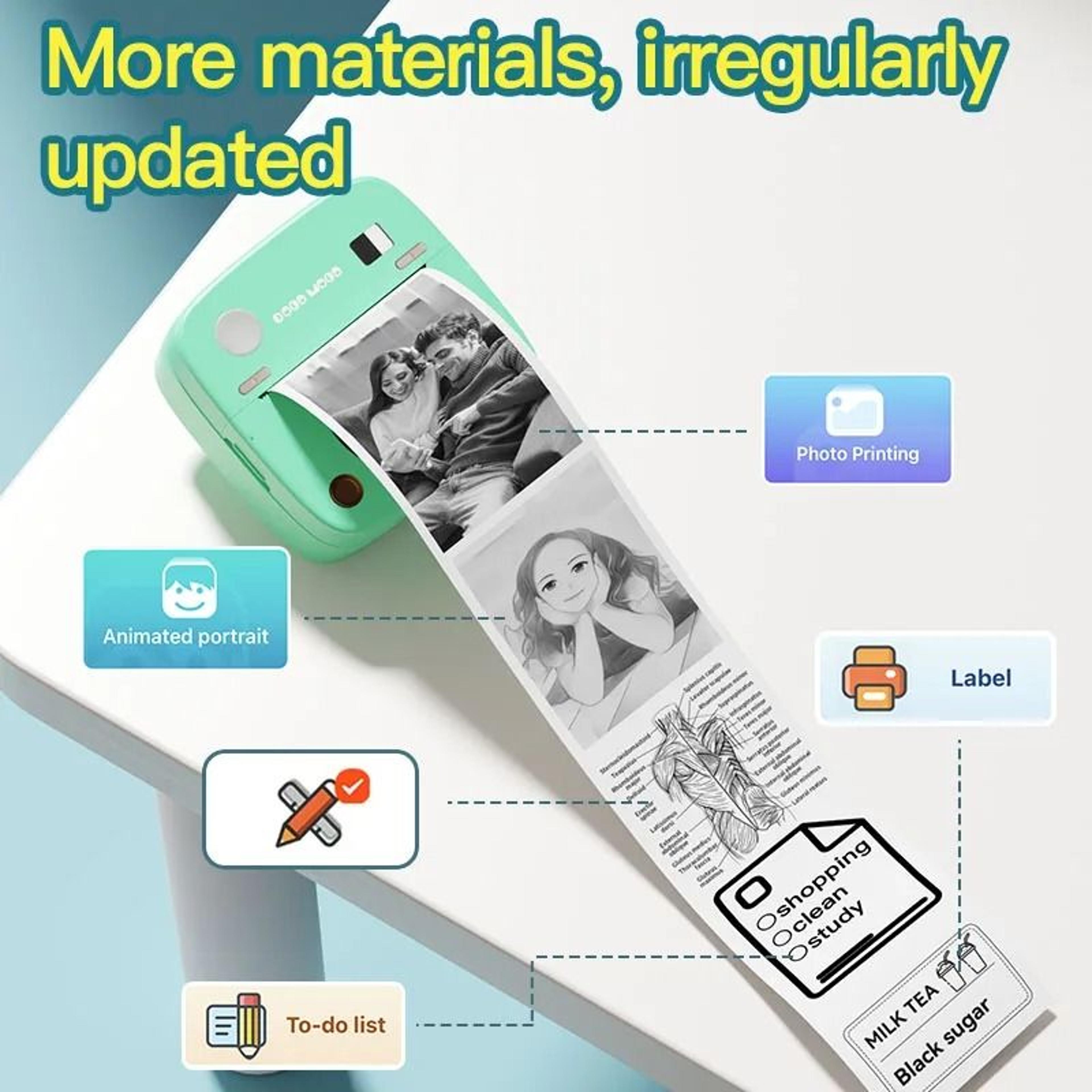 C1 Smart Mini Bluetooth Pocket Photo  Kitchen Label Printer With 1200mAh Battery  TypeC Charging Fo 2