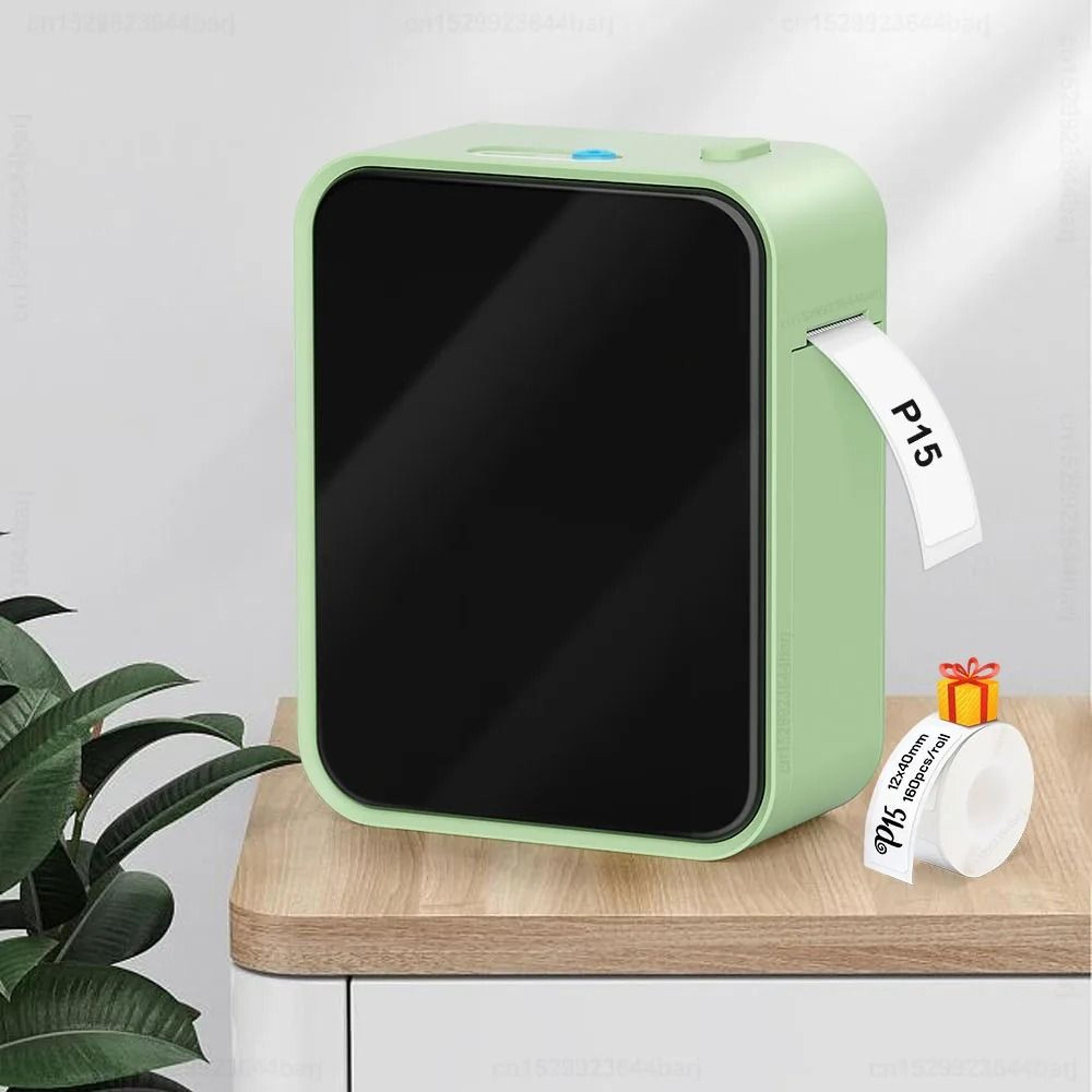 p15 portable wireless bluetooth thermal label maker with self-adhesive sticker label paper