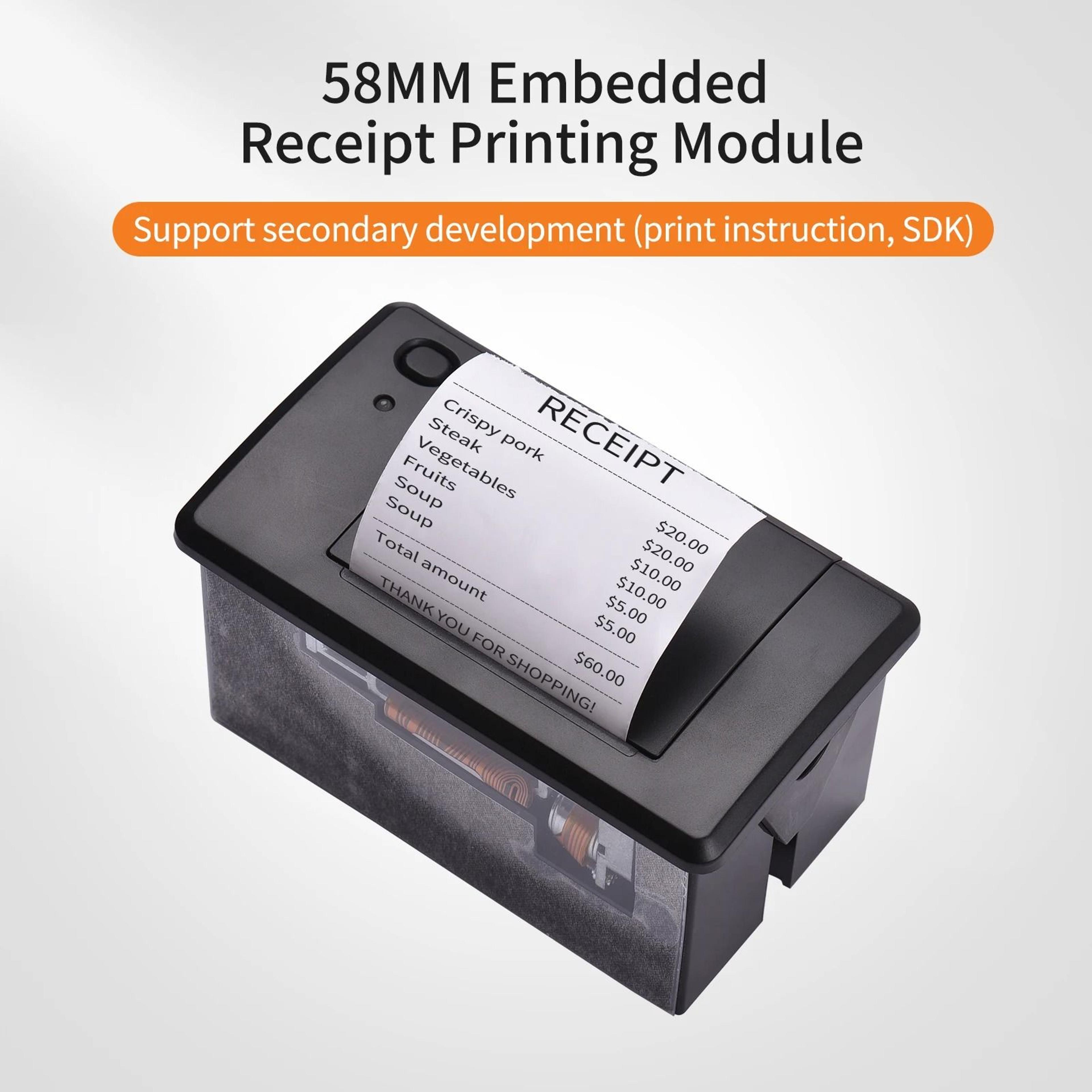 58mm Embedded Thermal Receipt Printer Mini Panel Mount Module Low Noise With USBRS232TTL Serial Por 5