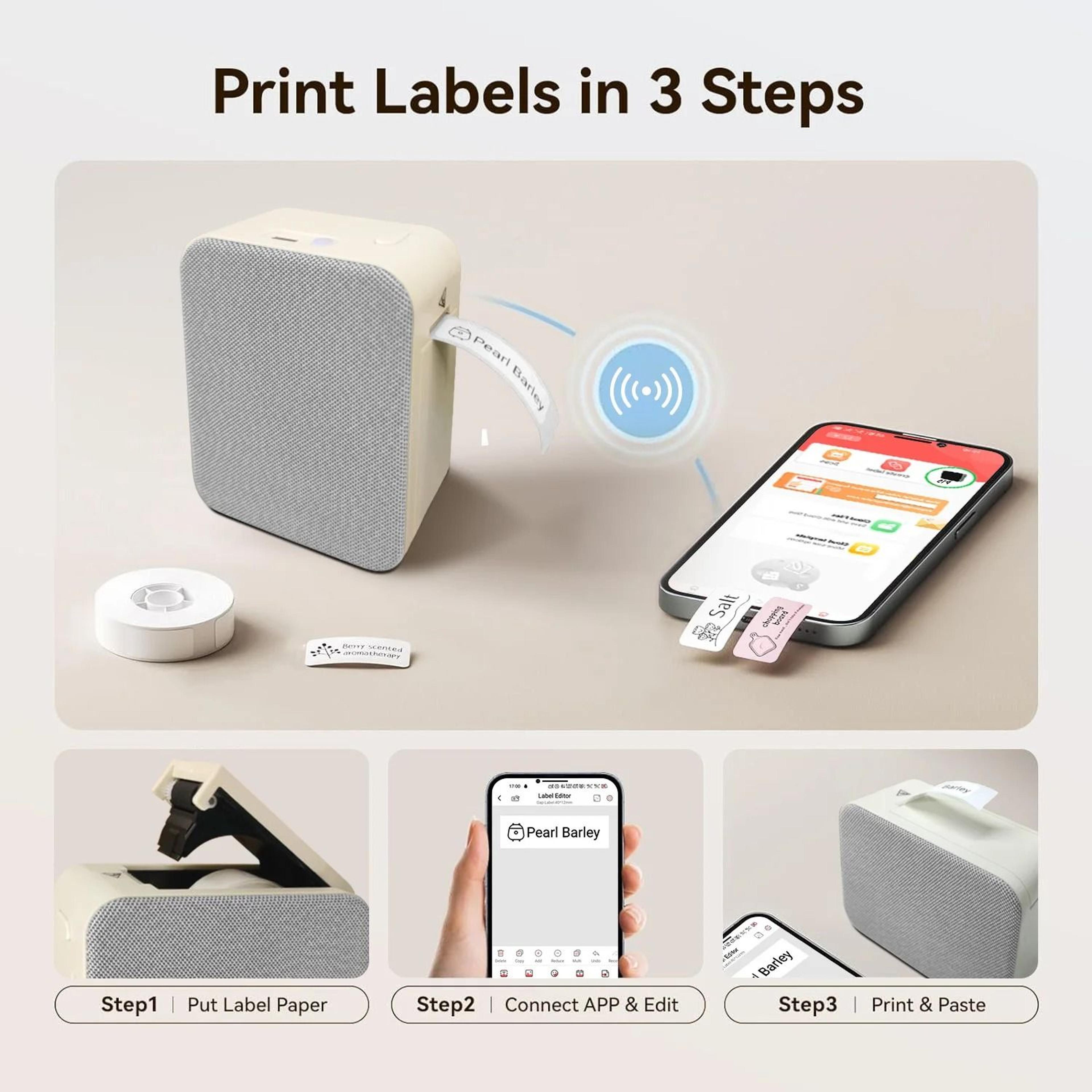Marklife P15 Mini Bluetooth Thermal Label Printer Inkless Sticker Maker For Home Office  DIY Crafts 3