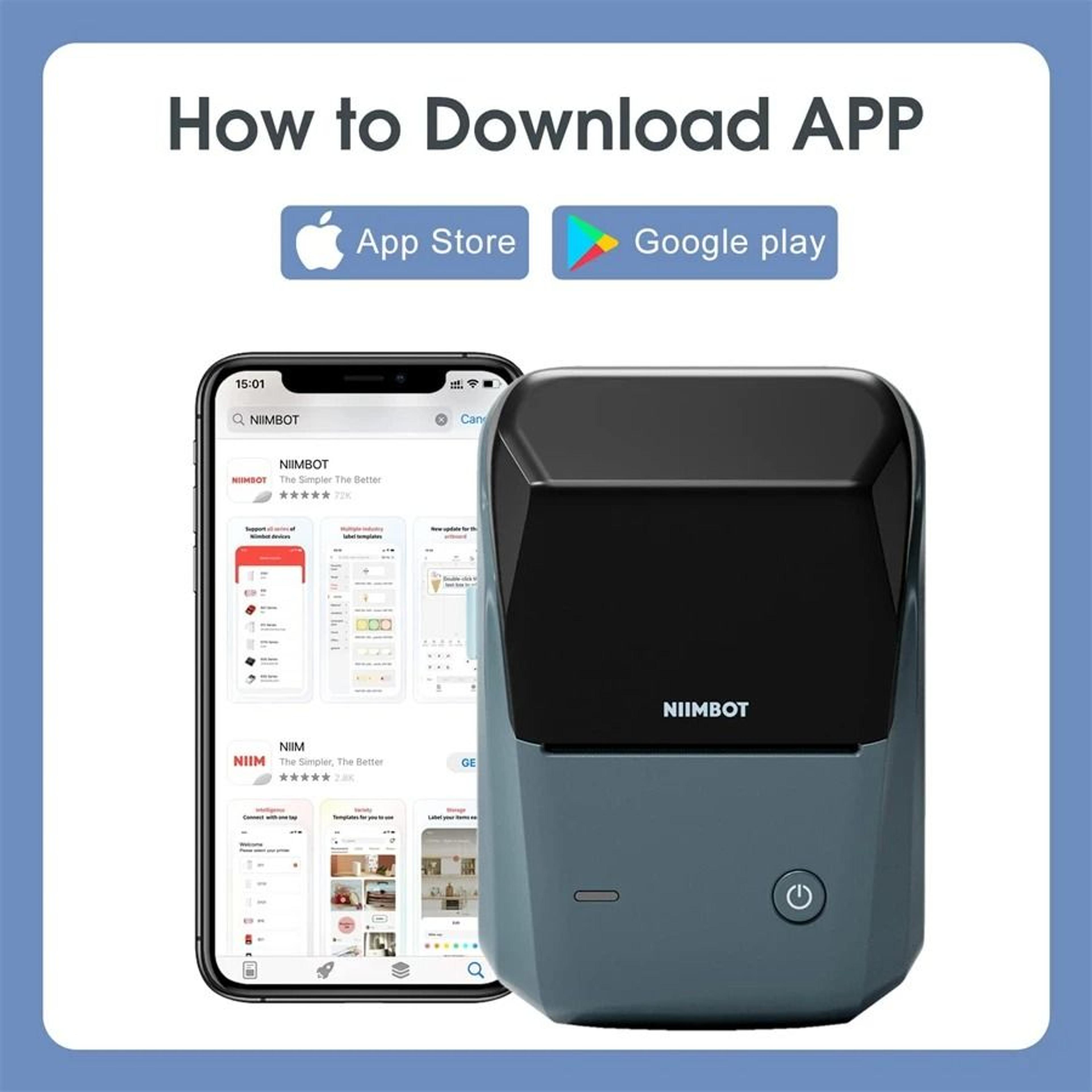 Niimbot B1 Mini Portable Thermal Label Printer Bluetooth SelfAdhesive Sticker Maker Pocket Labeling 3
