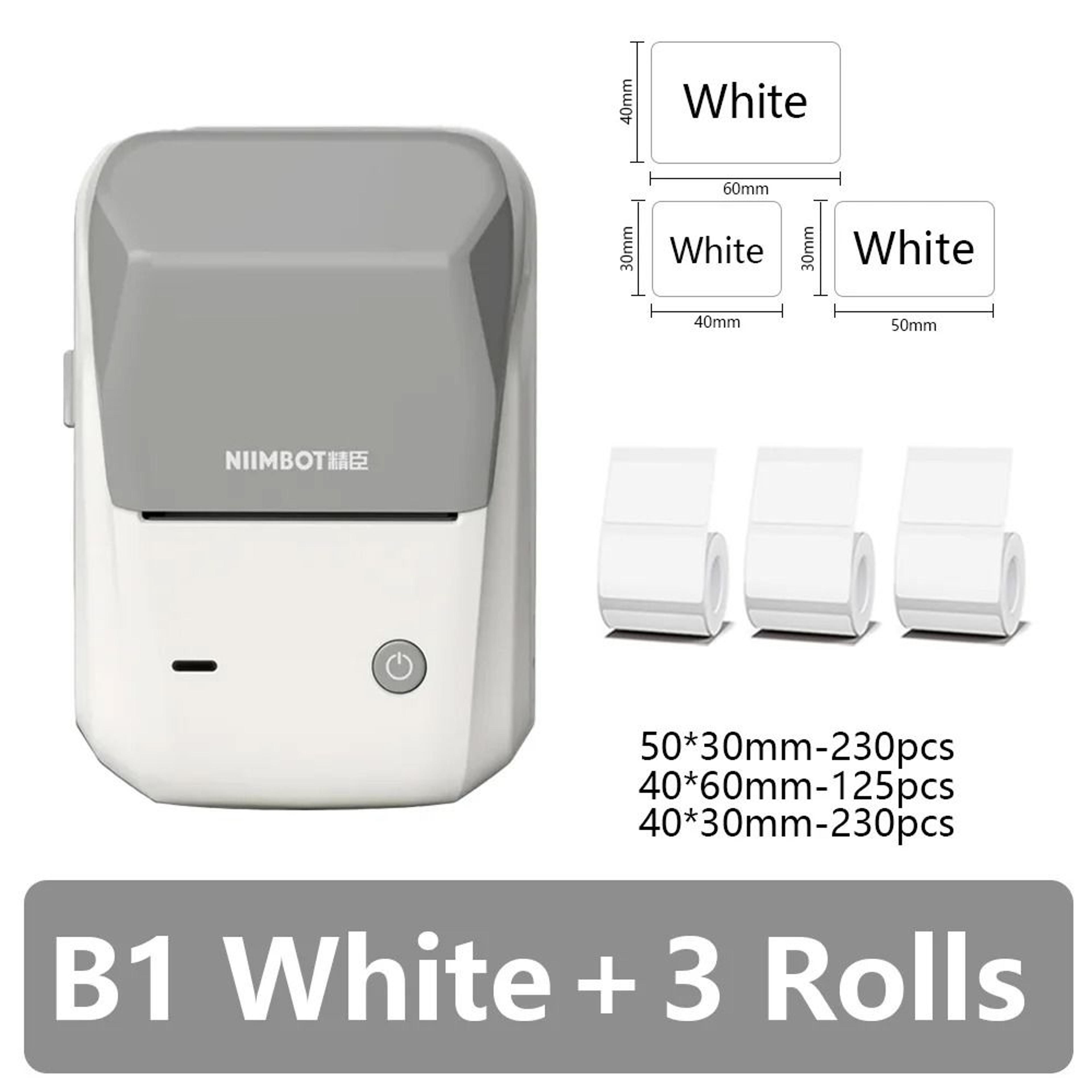 Niimbot B1 Mini Portable Thermal Label Printer Bluetooth SelfAdhesive Sticker Maker Pocket Labeling 12