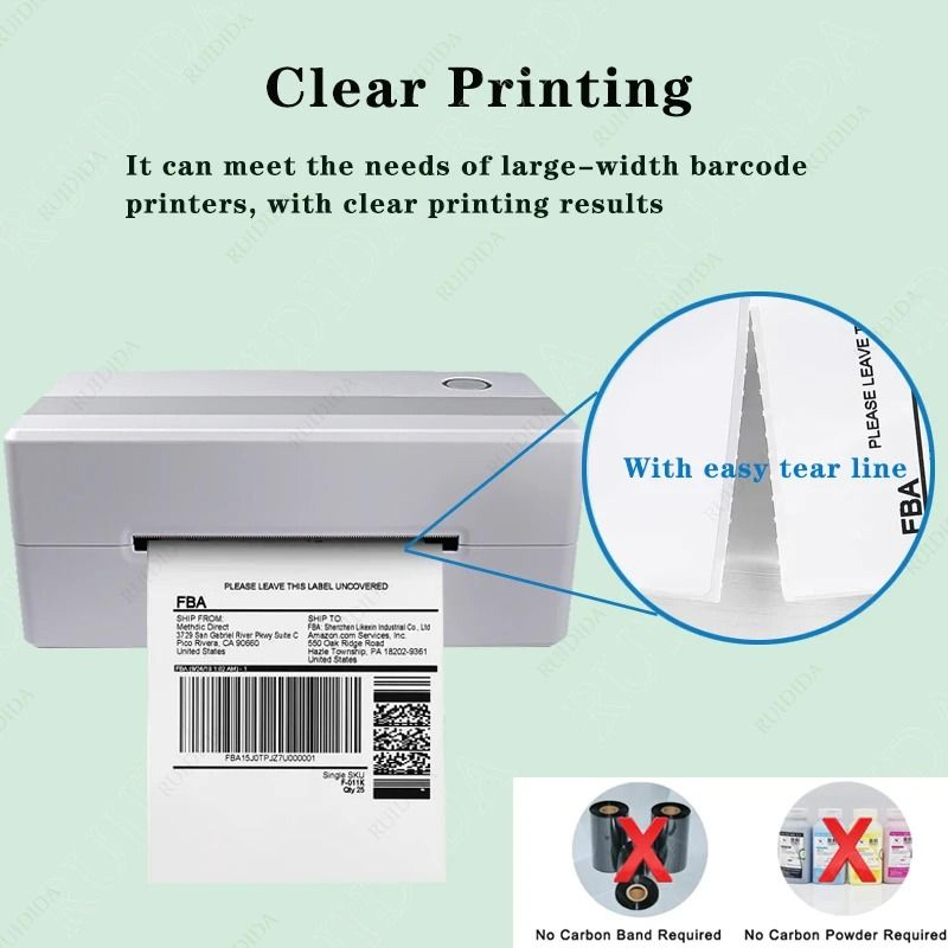 Direct Thermal Shipping Label Paper Folded Adhesive Stickers 100x100mm 100x150mm 4x6 76x130mm For T 4