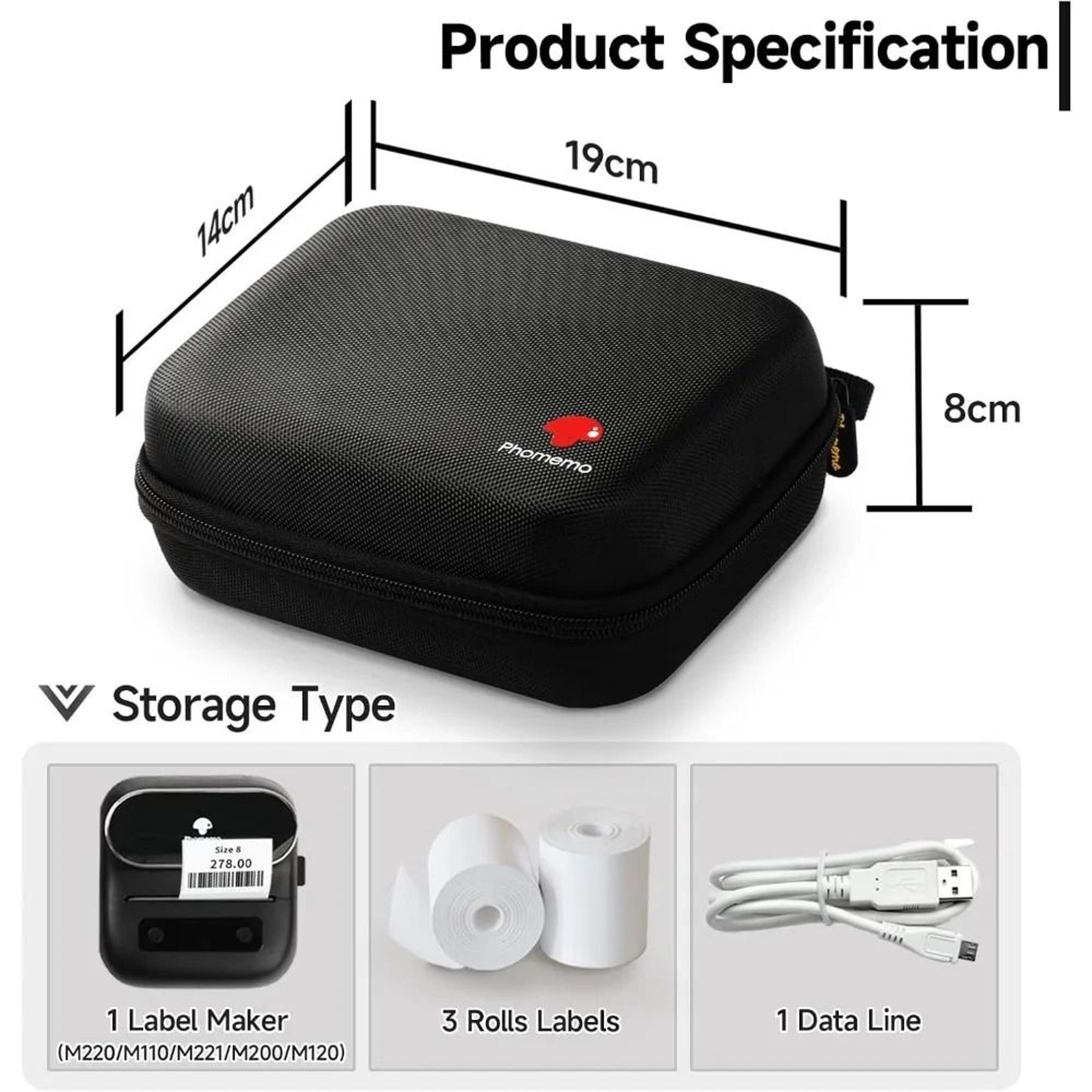Protective Mesh Case Storage Bag Compatible With Phomemo  Niimbot Portable Thermal Label Makers 3
