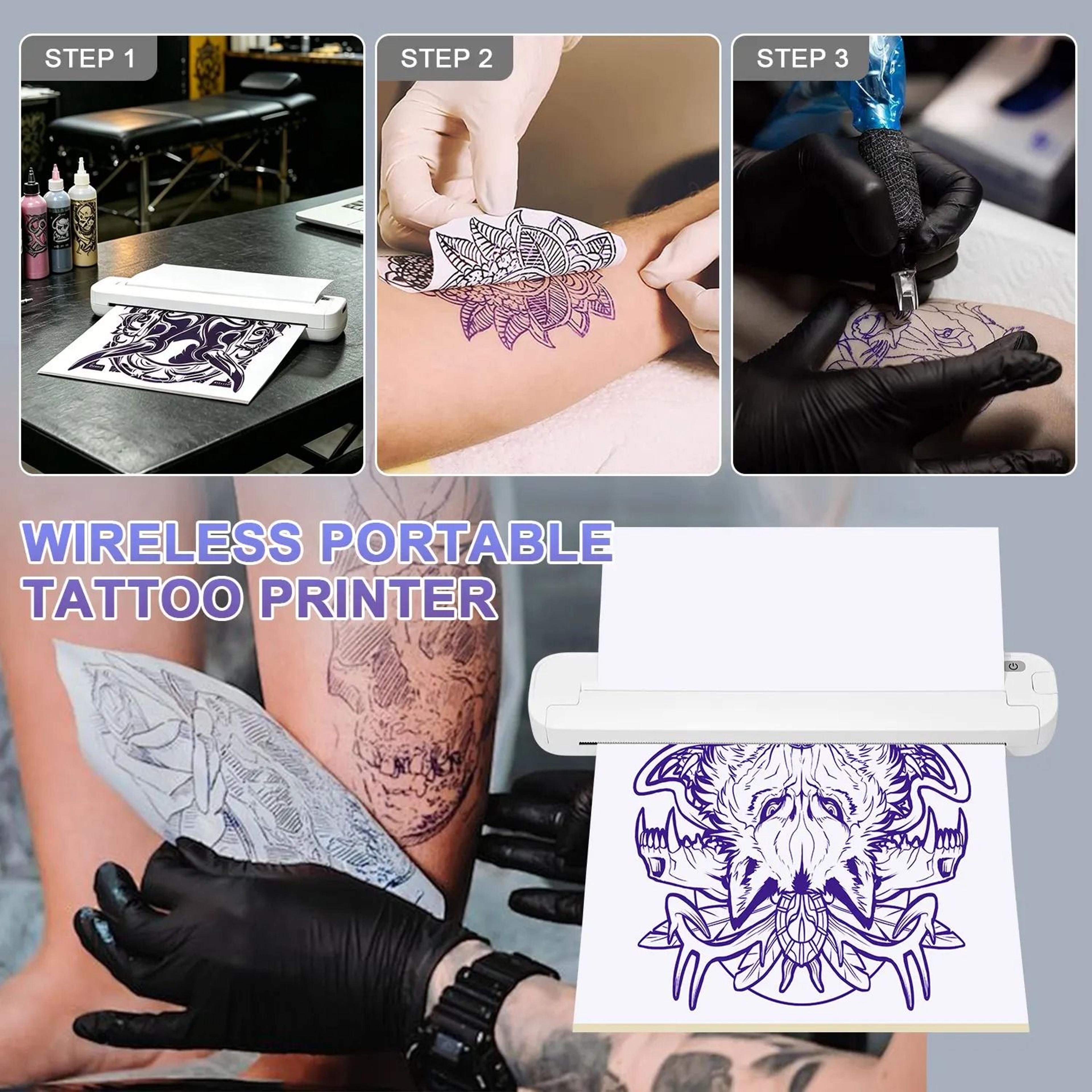Wireless Bluetooth Thermal Tattoo Stencil Printer 455g Portable Transfer Machine With 15 Transfer P 4