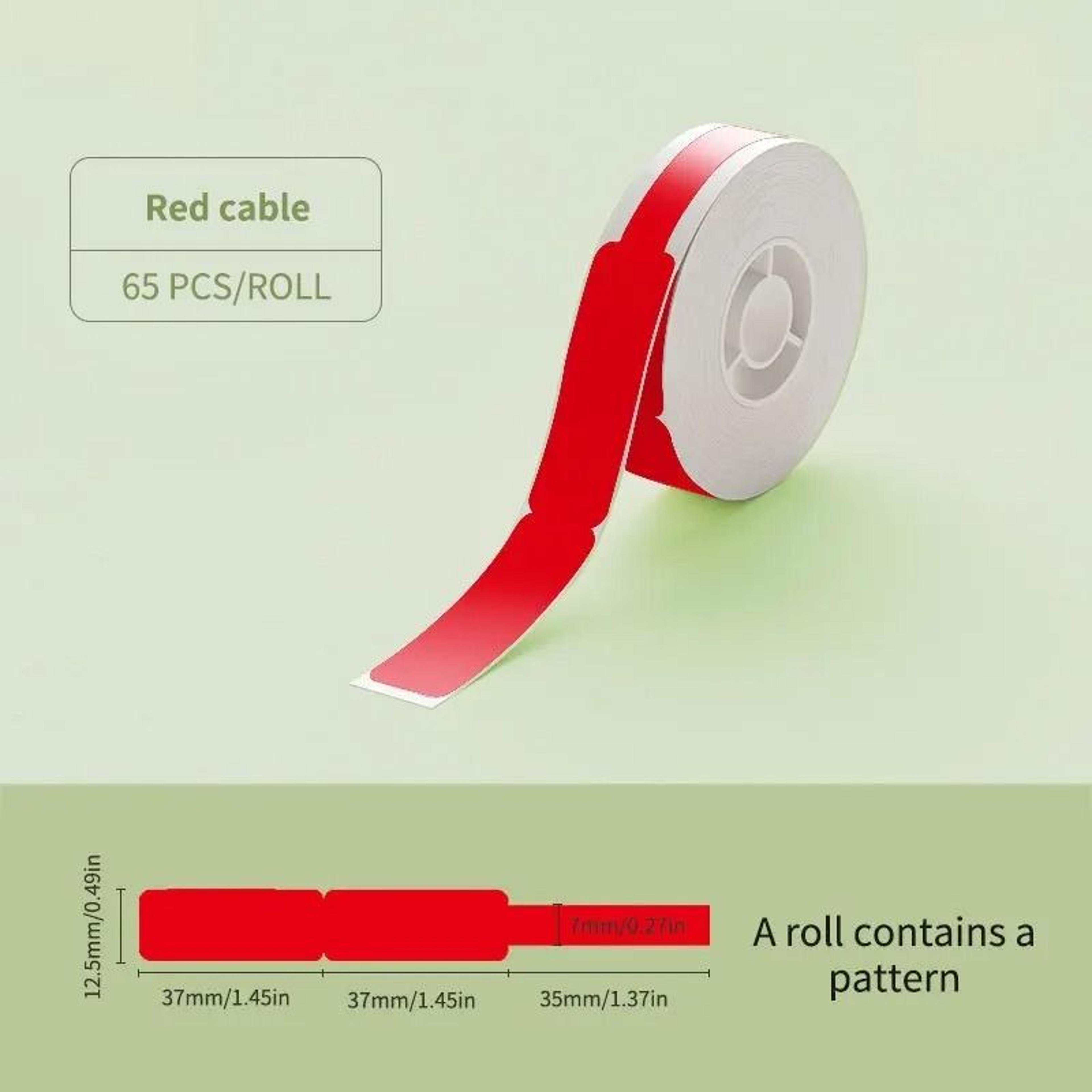 Niimbot D11 D101  D110 Thermal SelfAdhesive Waterproof Label Rolls Cable Color  Round Stickers 12