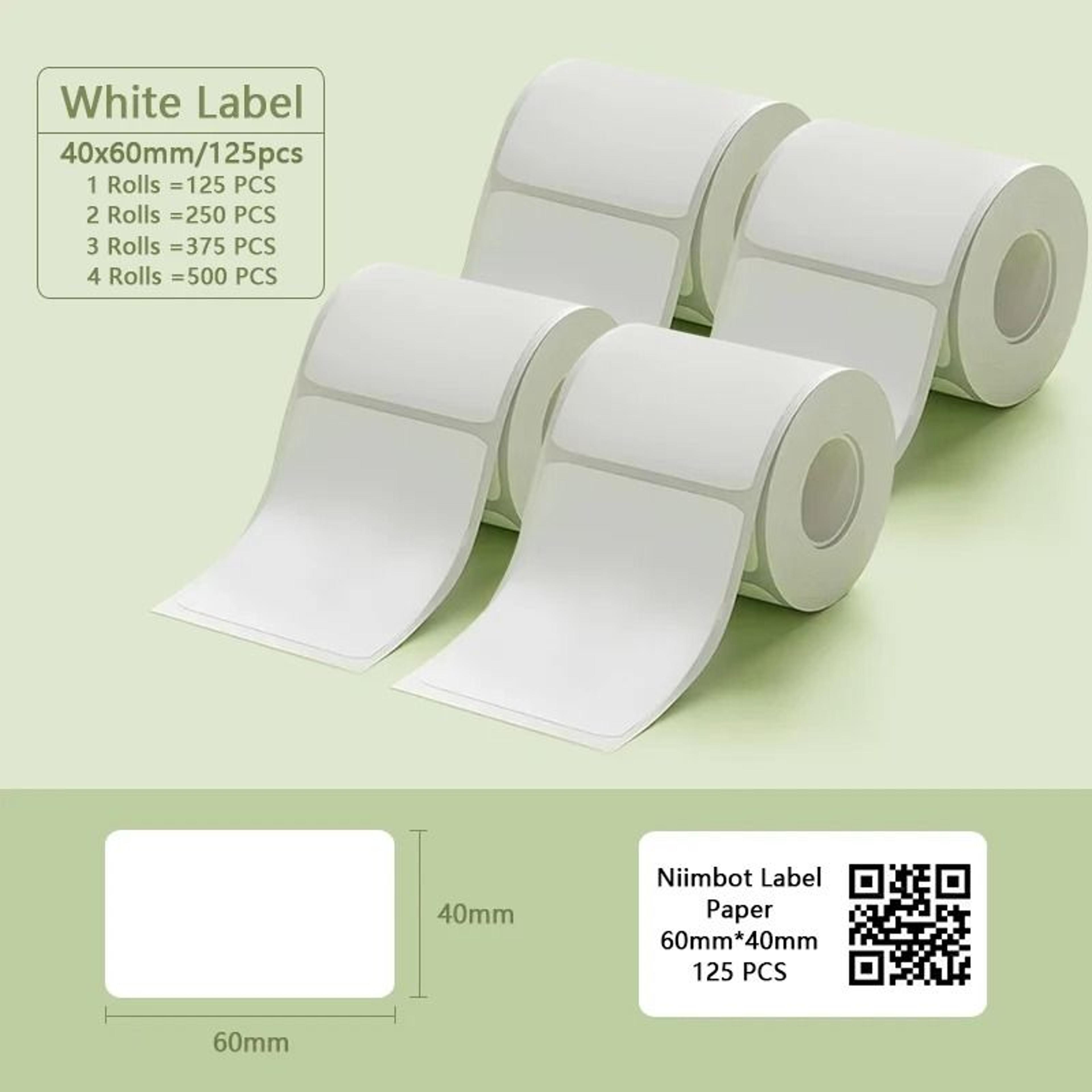 Official Niimbot B1  B21 Waterproof White Thermal Label Paper Rolls Pack 2345 Rolls 9