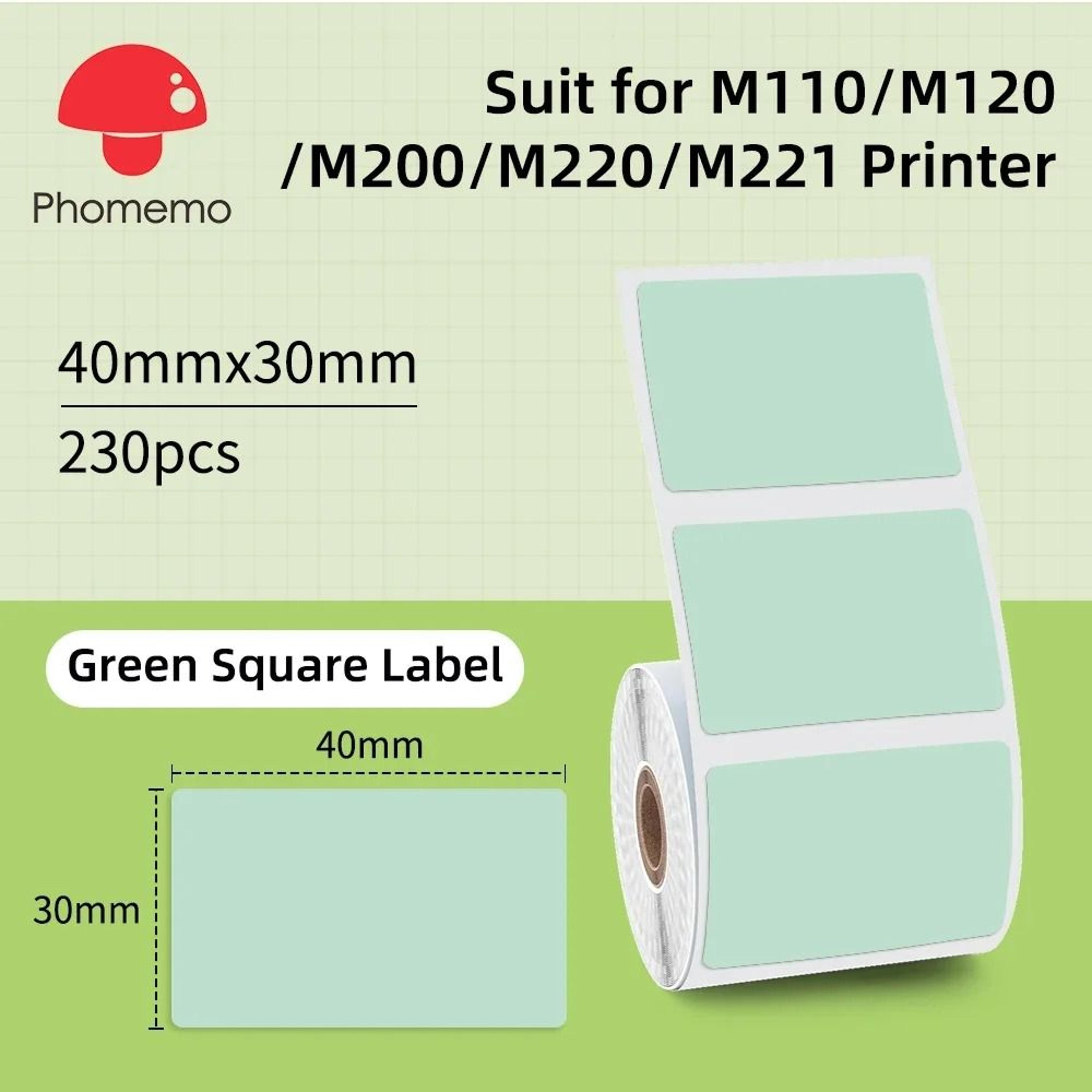Official Phomemo M110  M220 Waterproof White Thermal Label Paper Rolls Set 13