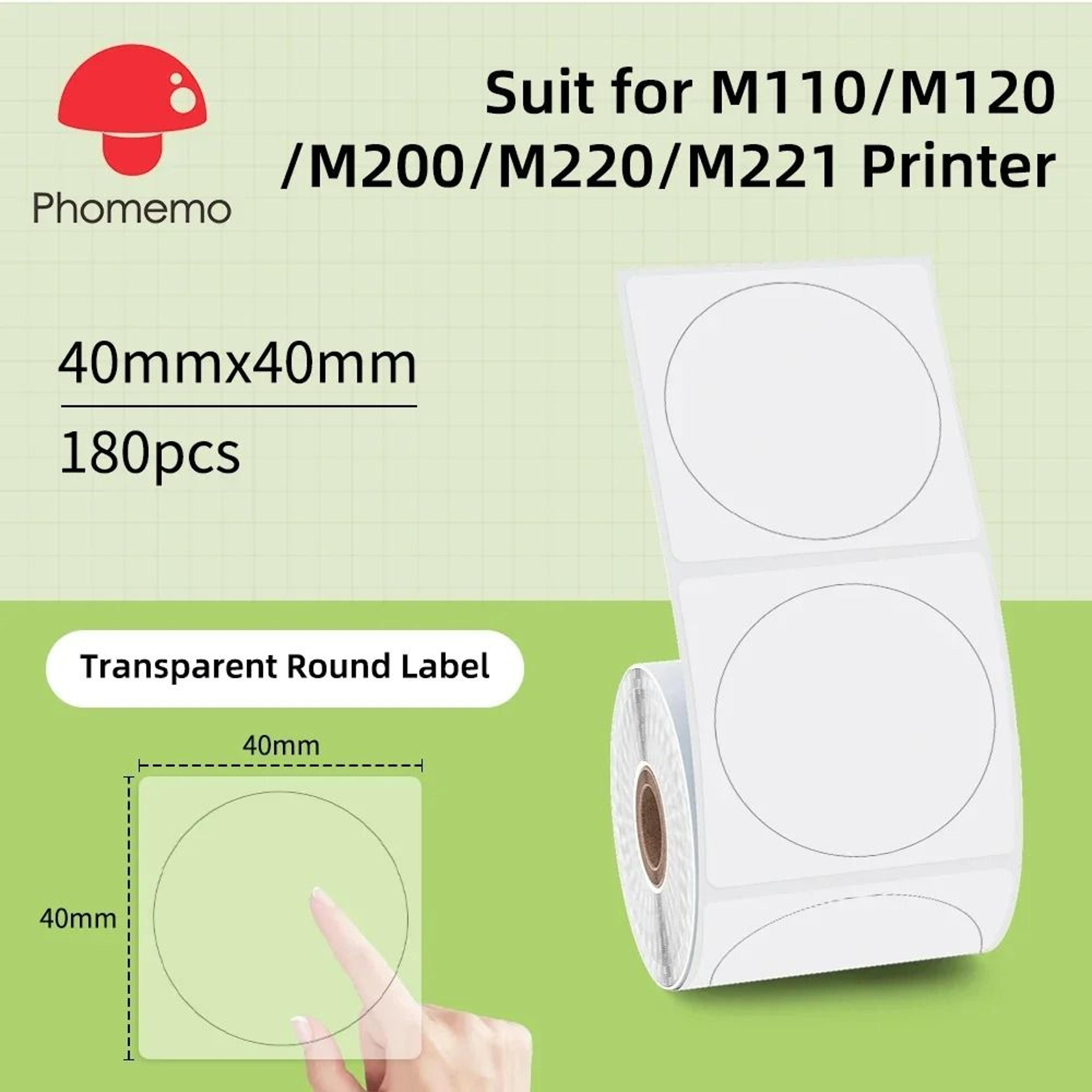 Official Phomemo M110  M220 Waterproof White Thermal Label Paper Rolls Set 19