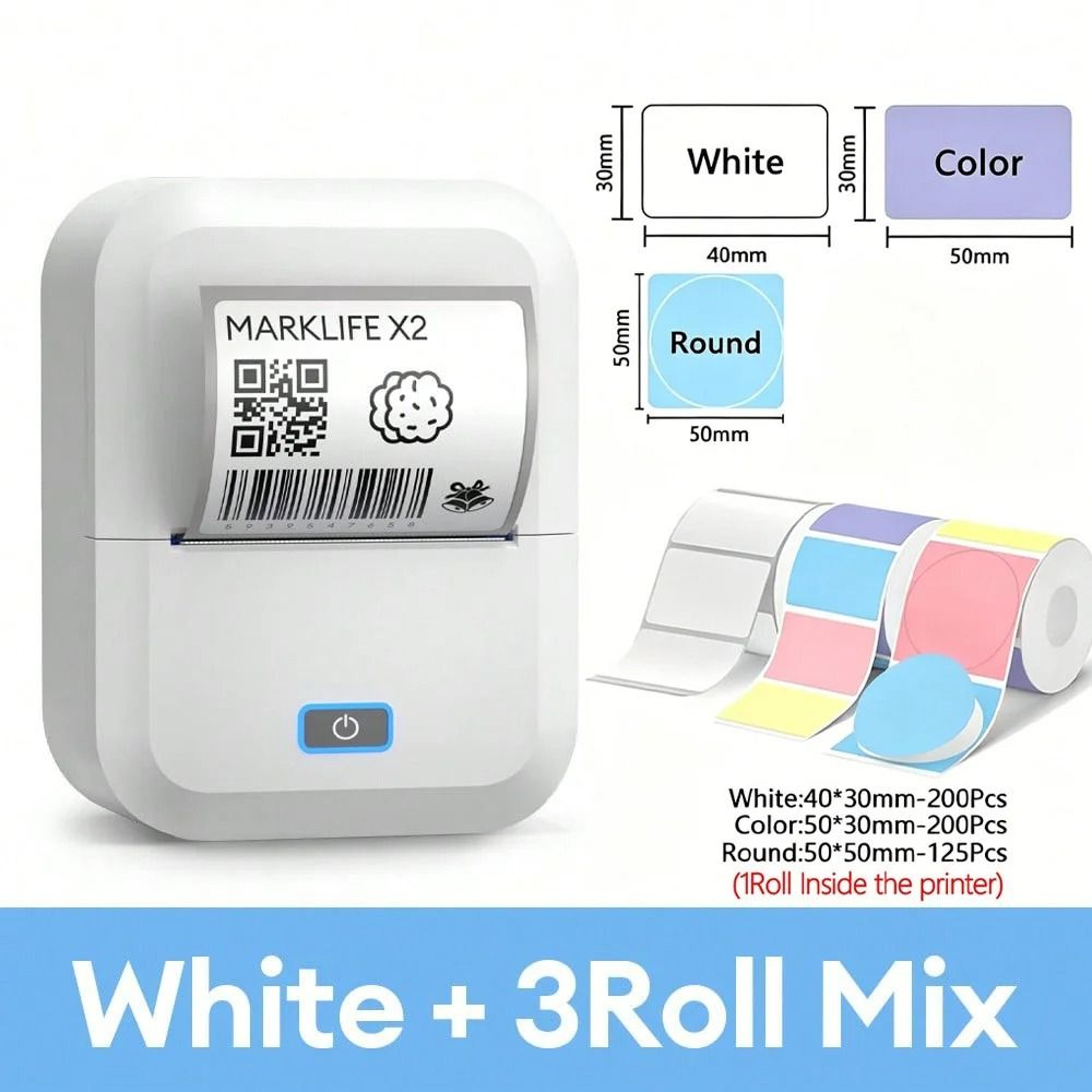 Marklife X2 Thermal Label Printer Wireless Pocket Sticker Maker Machine Compatible With Mobile Phon 8