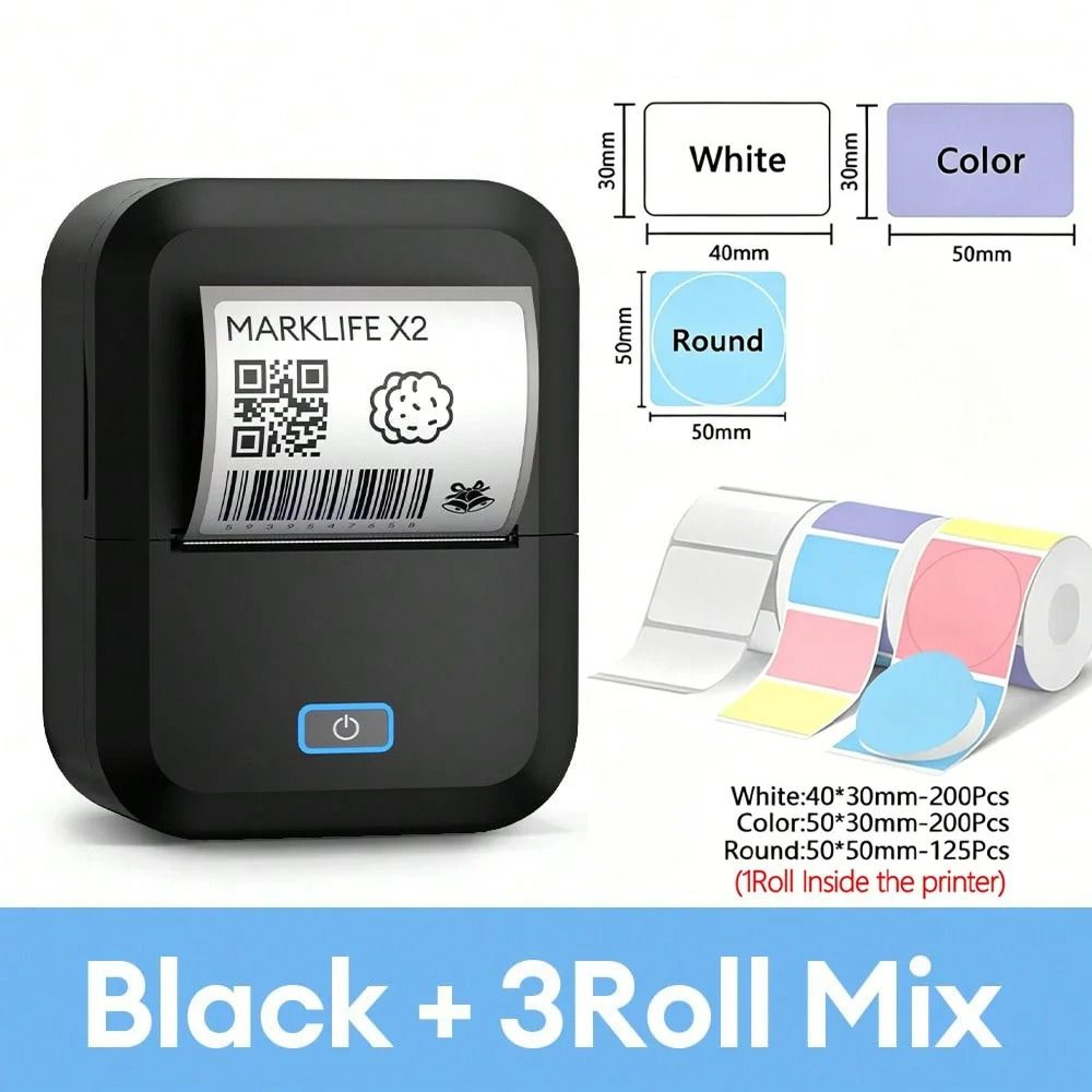 Marklife X2 Thermal Label Printer Wireless Pocket Sticker Maker Machine Compatible With Mobile Phon 12