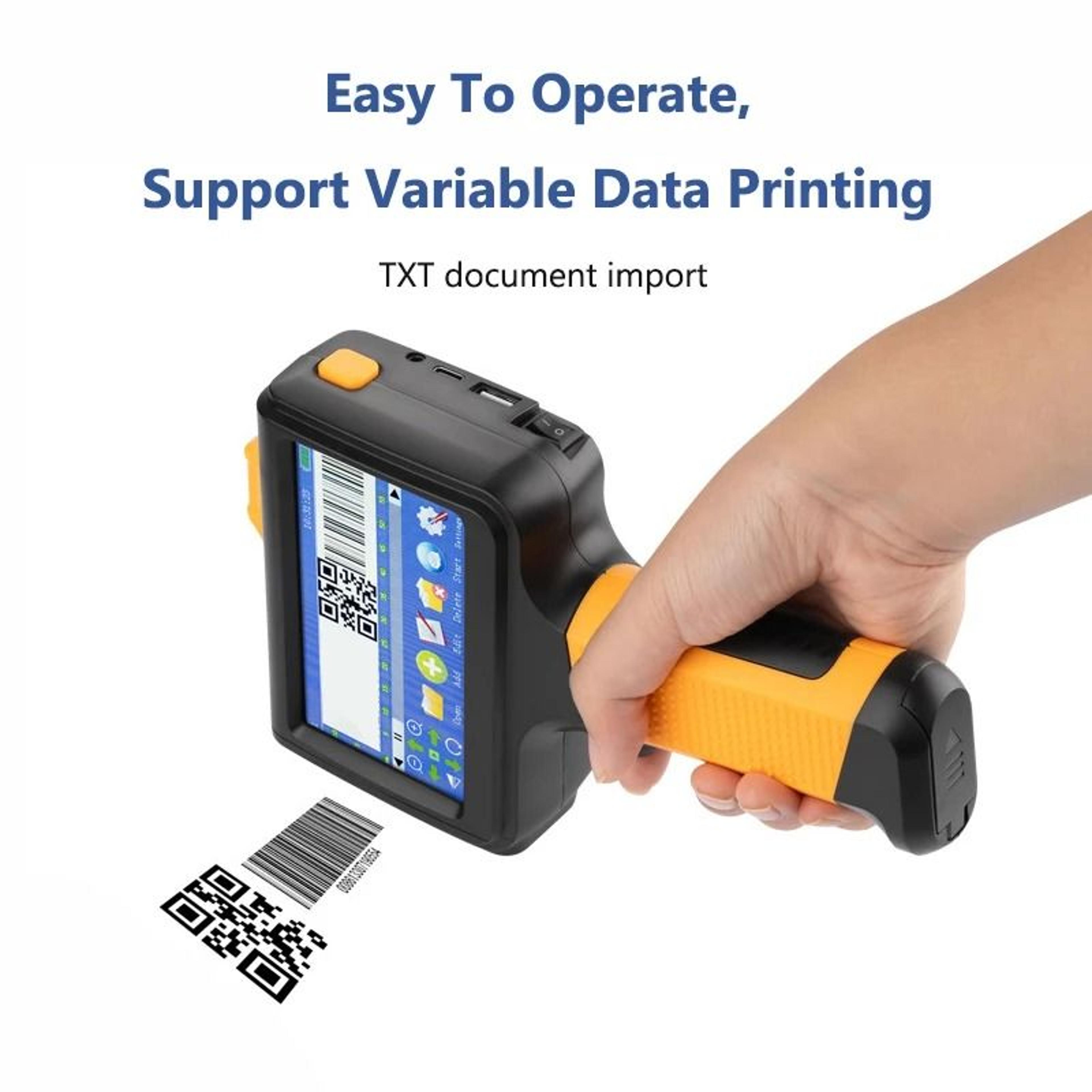 28Language Portable Handheld Inkjet Coder Printer With Ink Cartridge For Expiry Date  Logo Marking 3