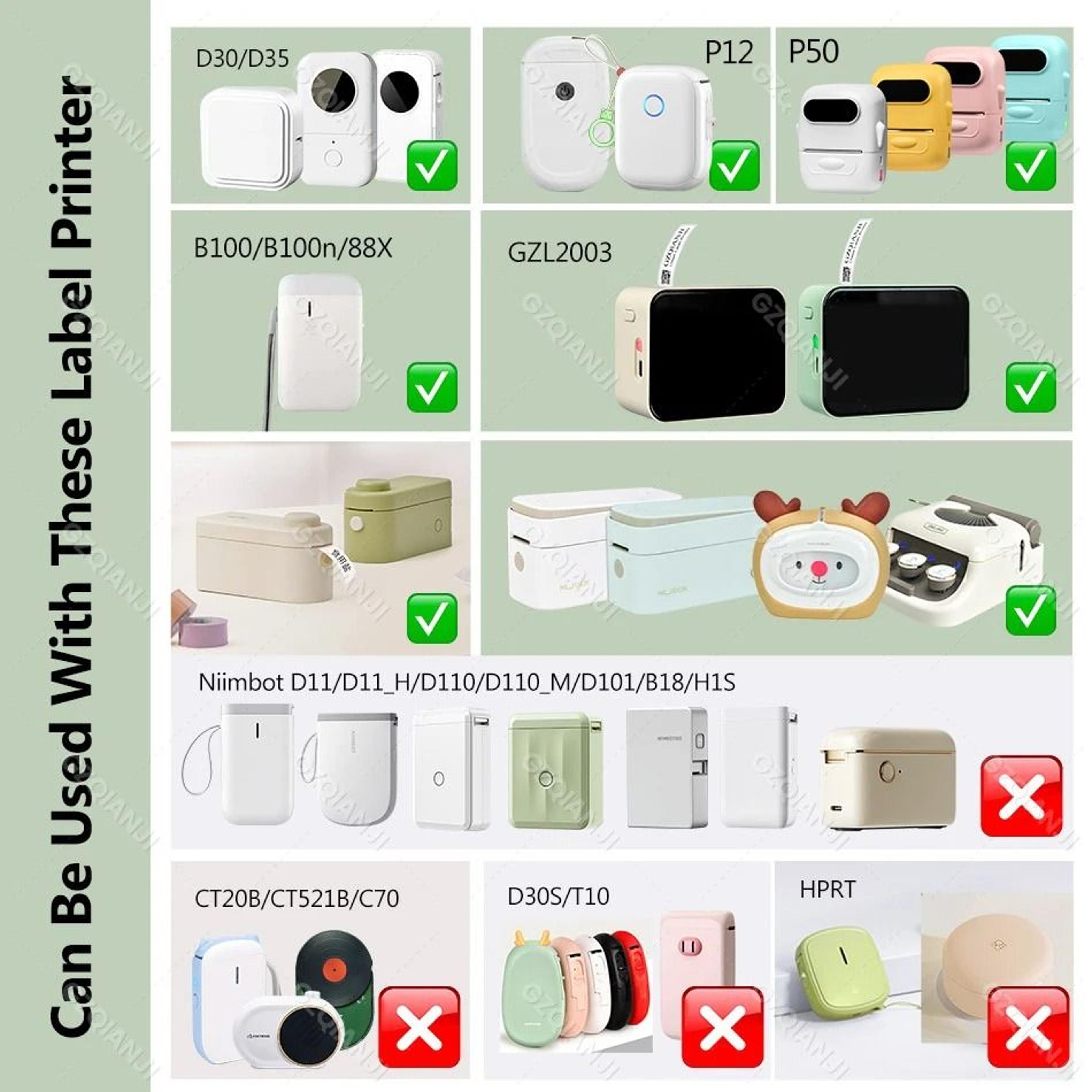 Marklife P12 Portable Mini Thermal Labeling Printer Pocket Adhesive Sticker Maker Or Continuous Lab 3