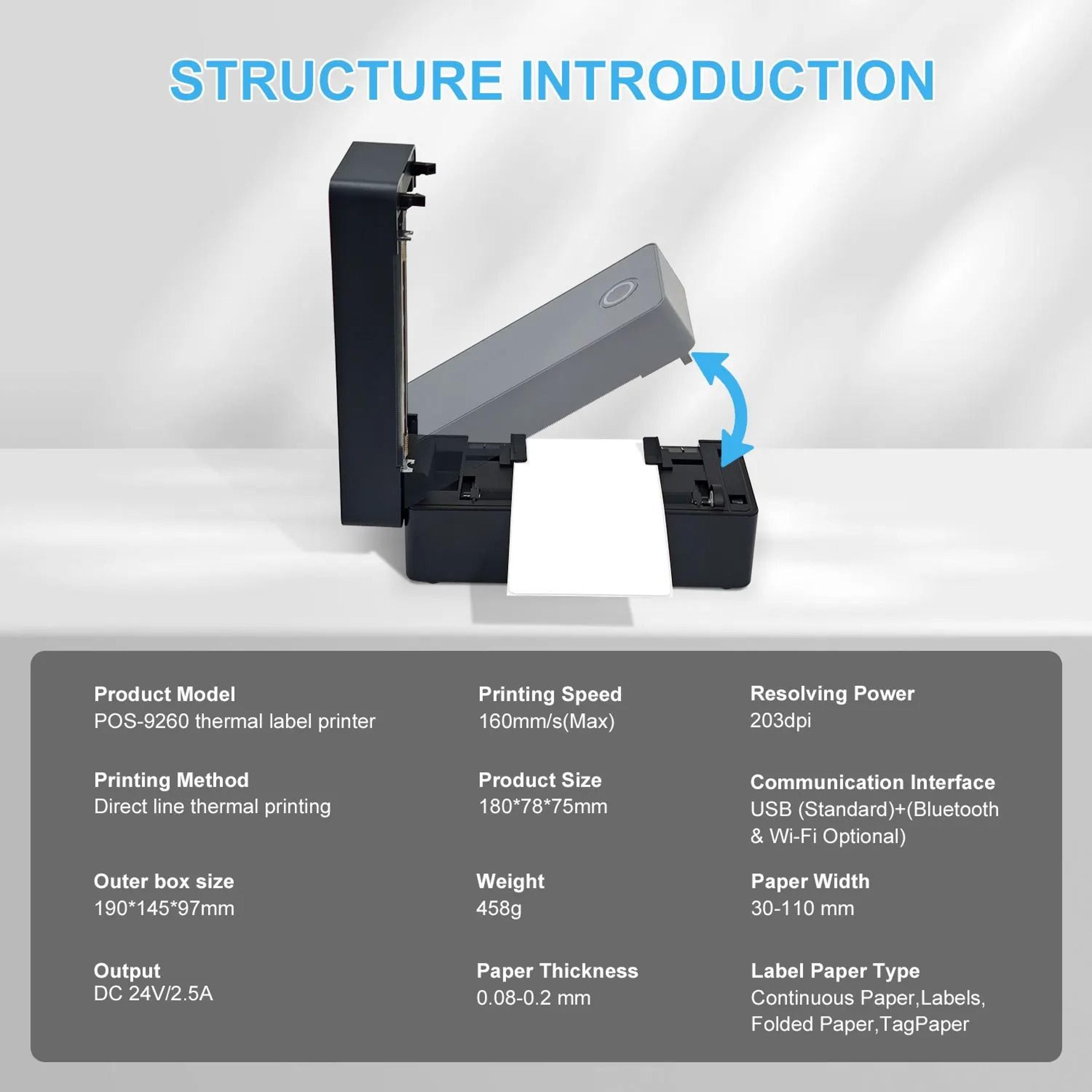 Wireless 4x6 Thermal Shipping Label Printer For ECommerce 3