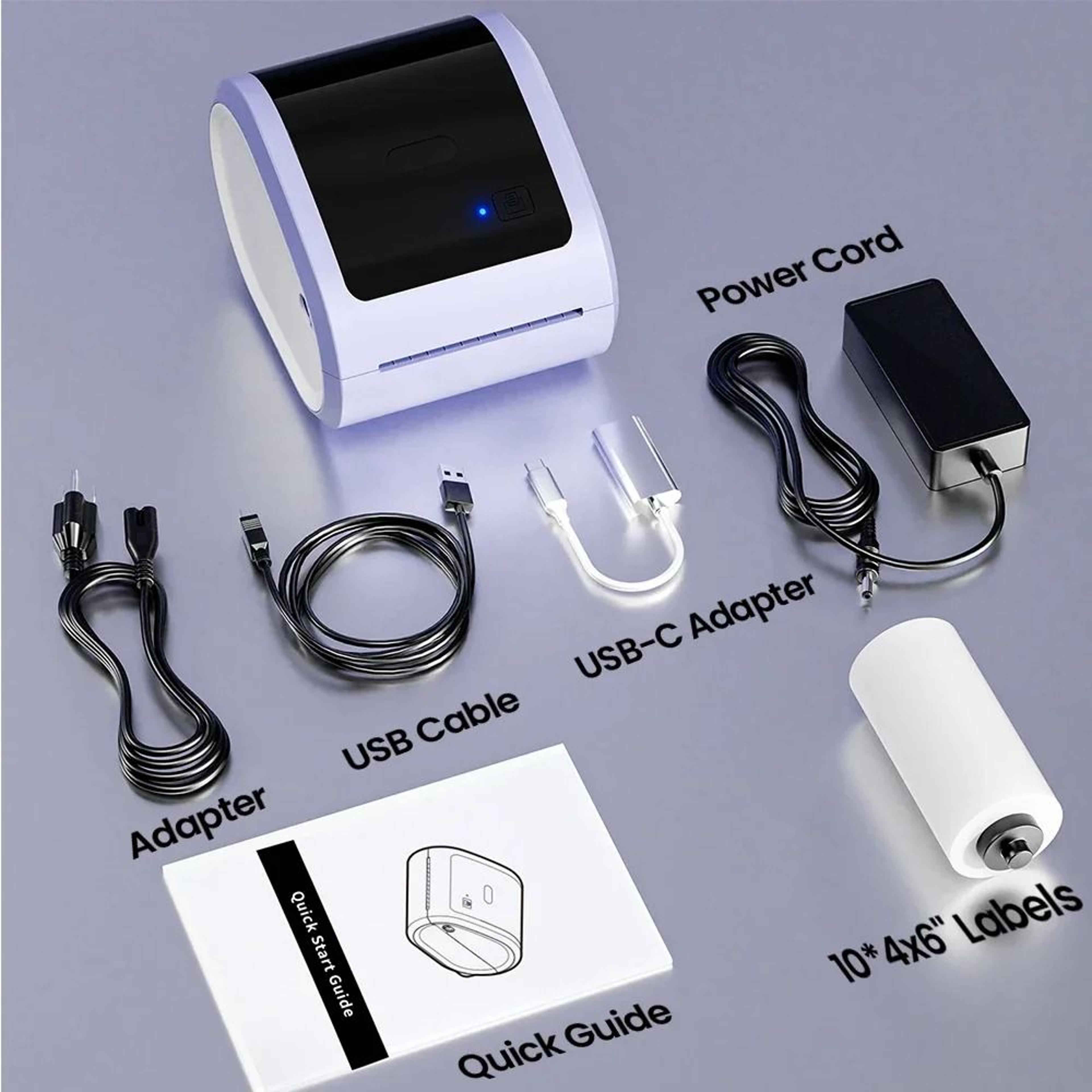 Wireless Bluetooth Thermal Shipping Label Printer 100x150mm Maker For Small Business 10