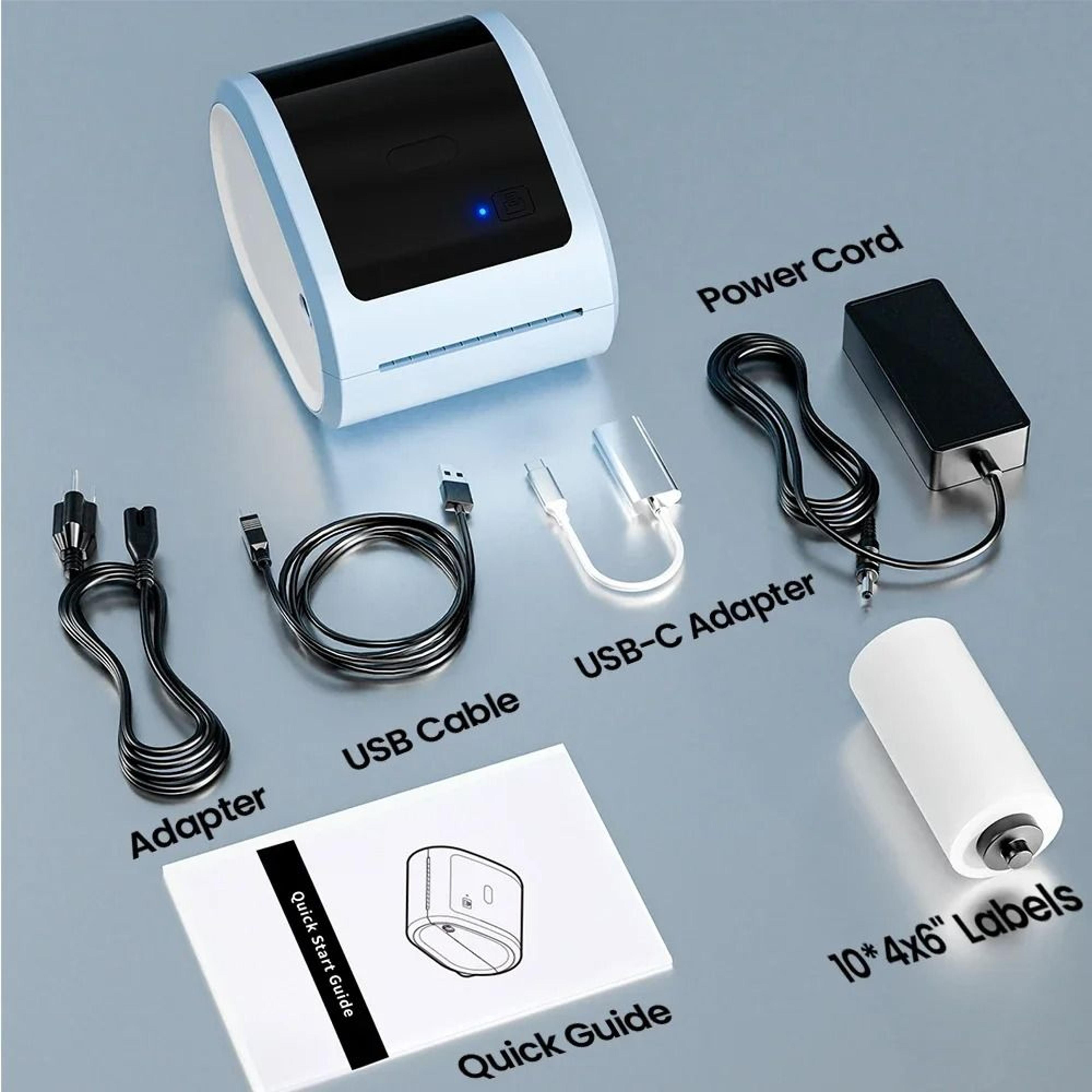 Wireless Bluetooth Thermal Shipping Label Printer 100x150mm Maker For Small Business 6