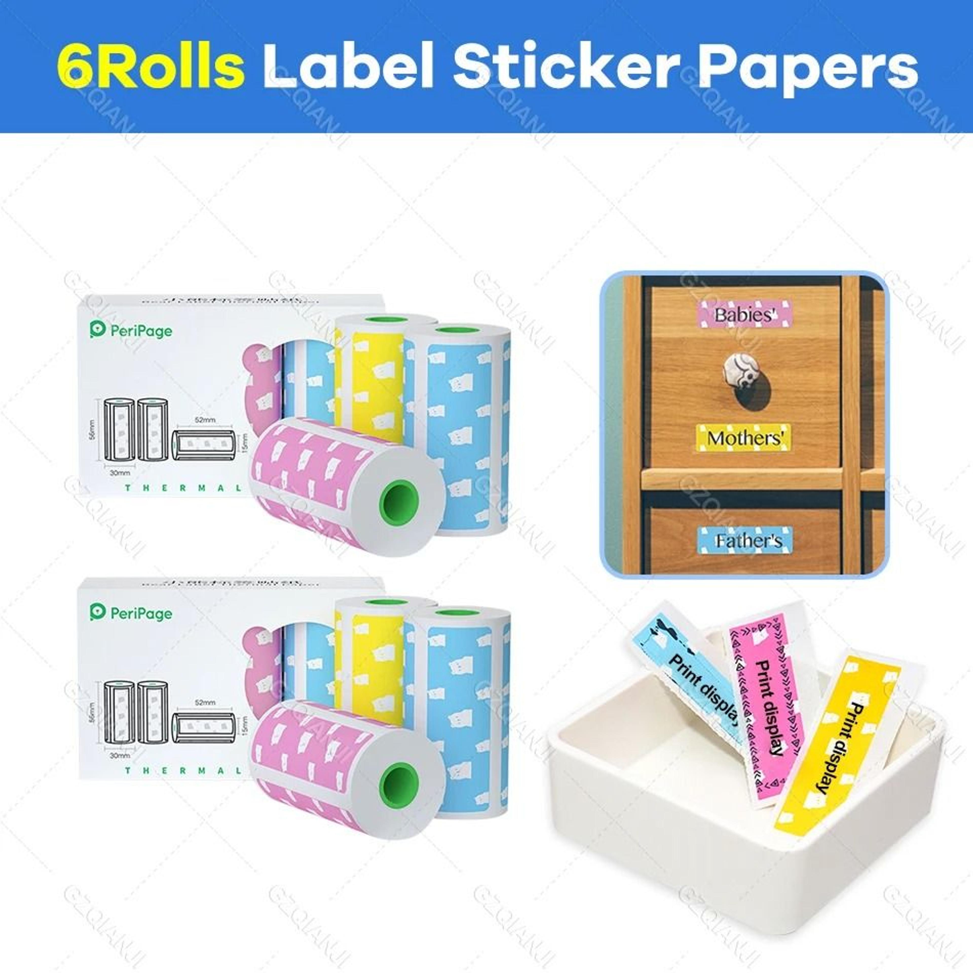 58mm Mini Bluetooth Thermal Label Printer Pocket Photo Maker For Stickers  Color Paper 14