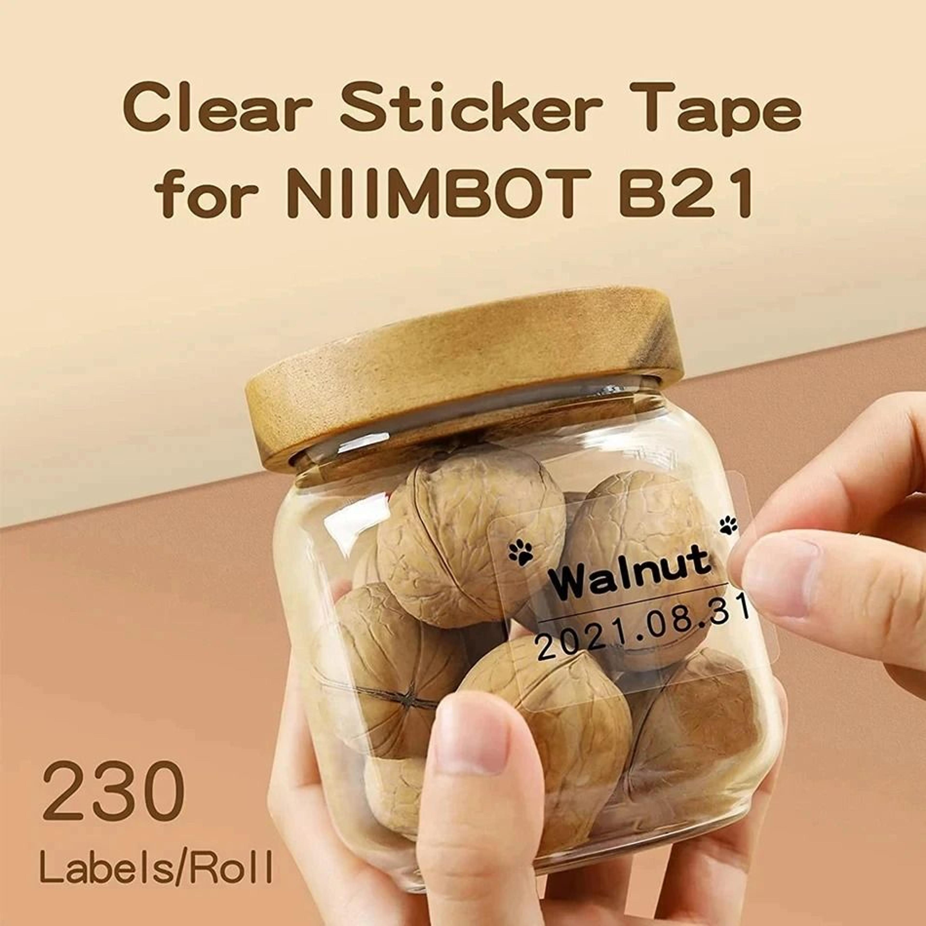Niimbot Transparent Thermal Label Stickers Waterproof Roll For B1  B21 Printer 4