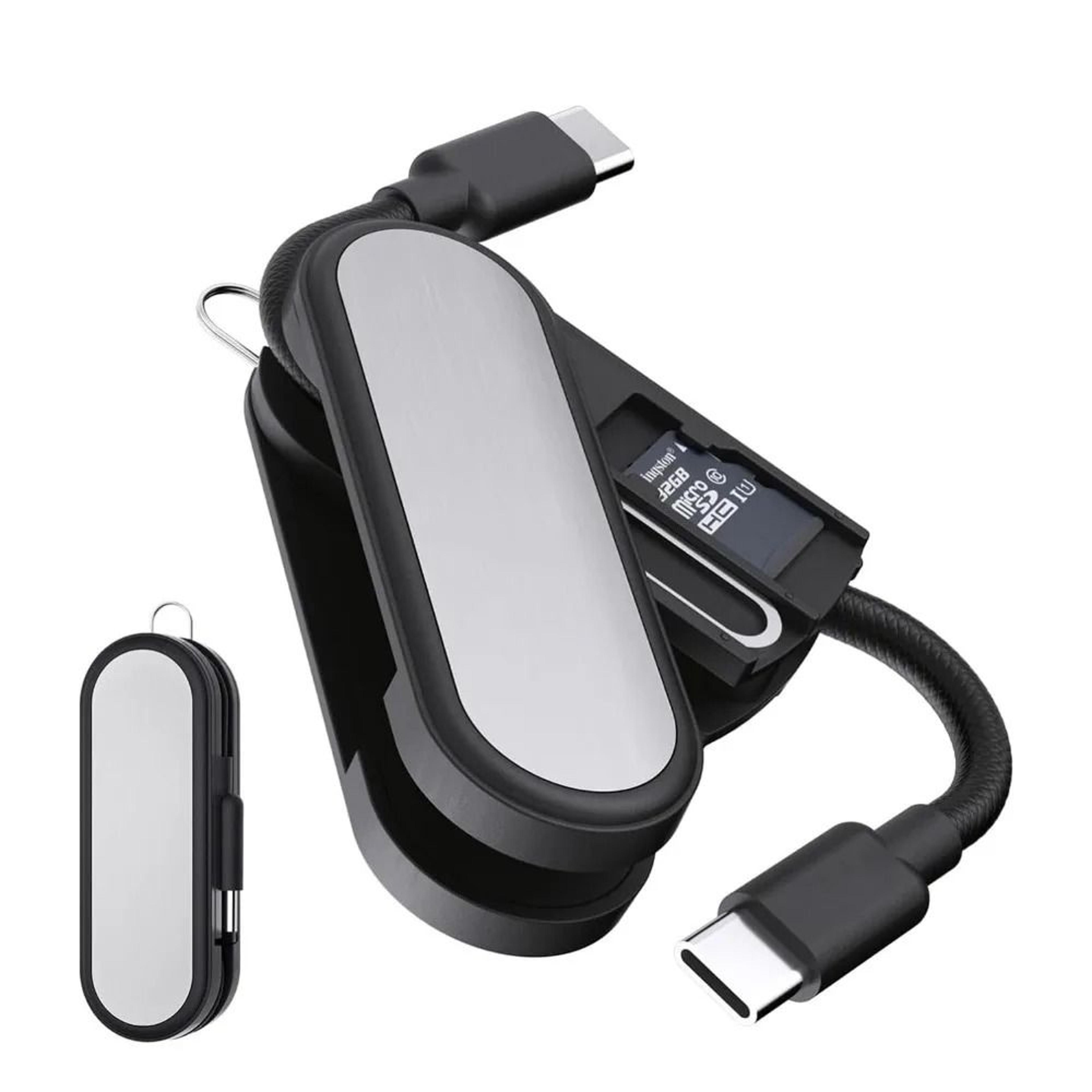 budi 65w usb-c to usb-c fast charging cable with sim ejector pin & card storage case