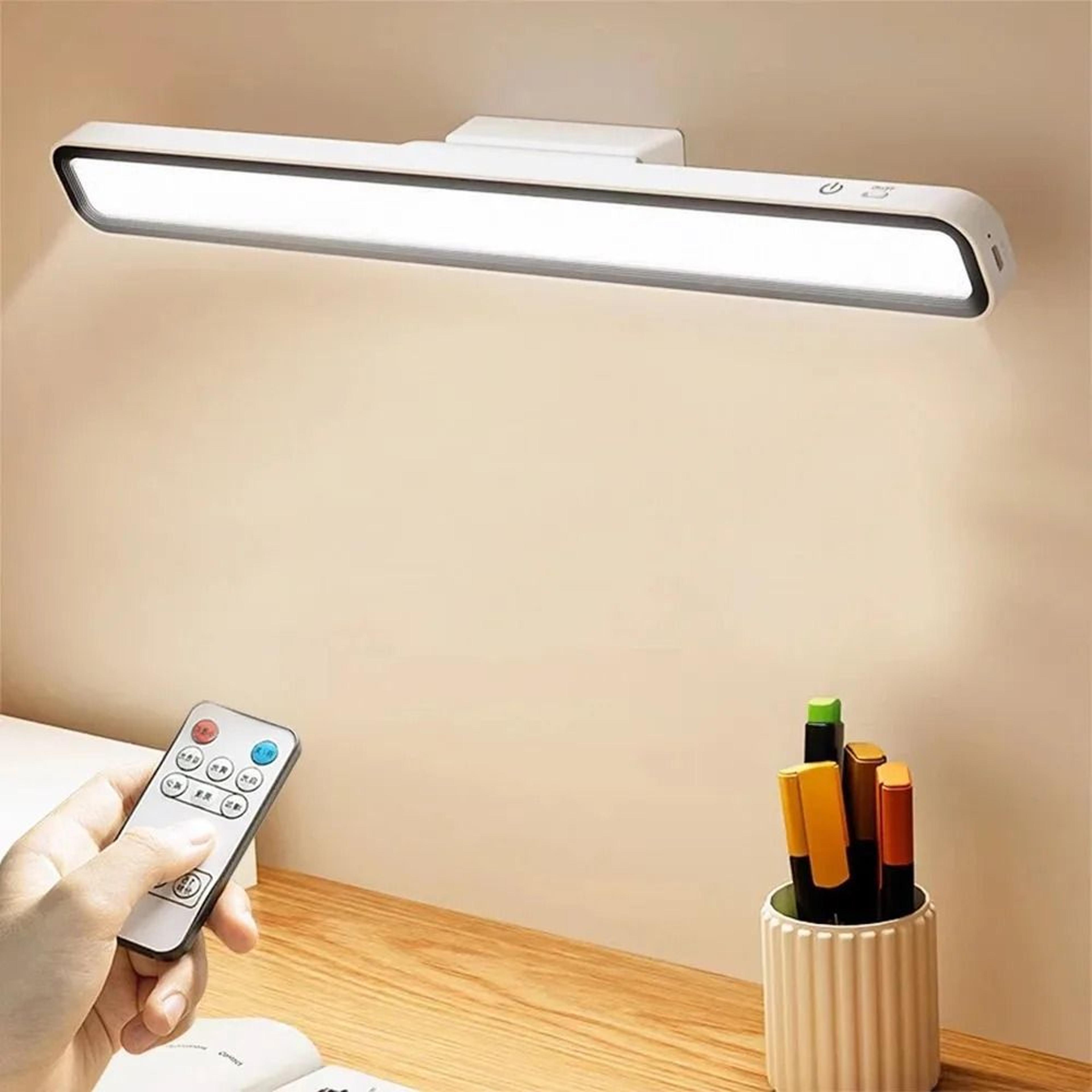 magnetic hanging led desk lamp usb rechargeable stepless dimming reading & night light