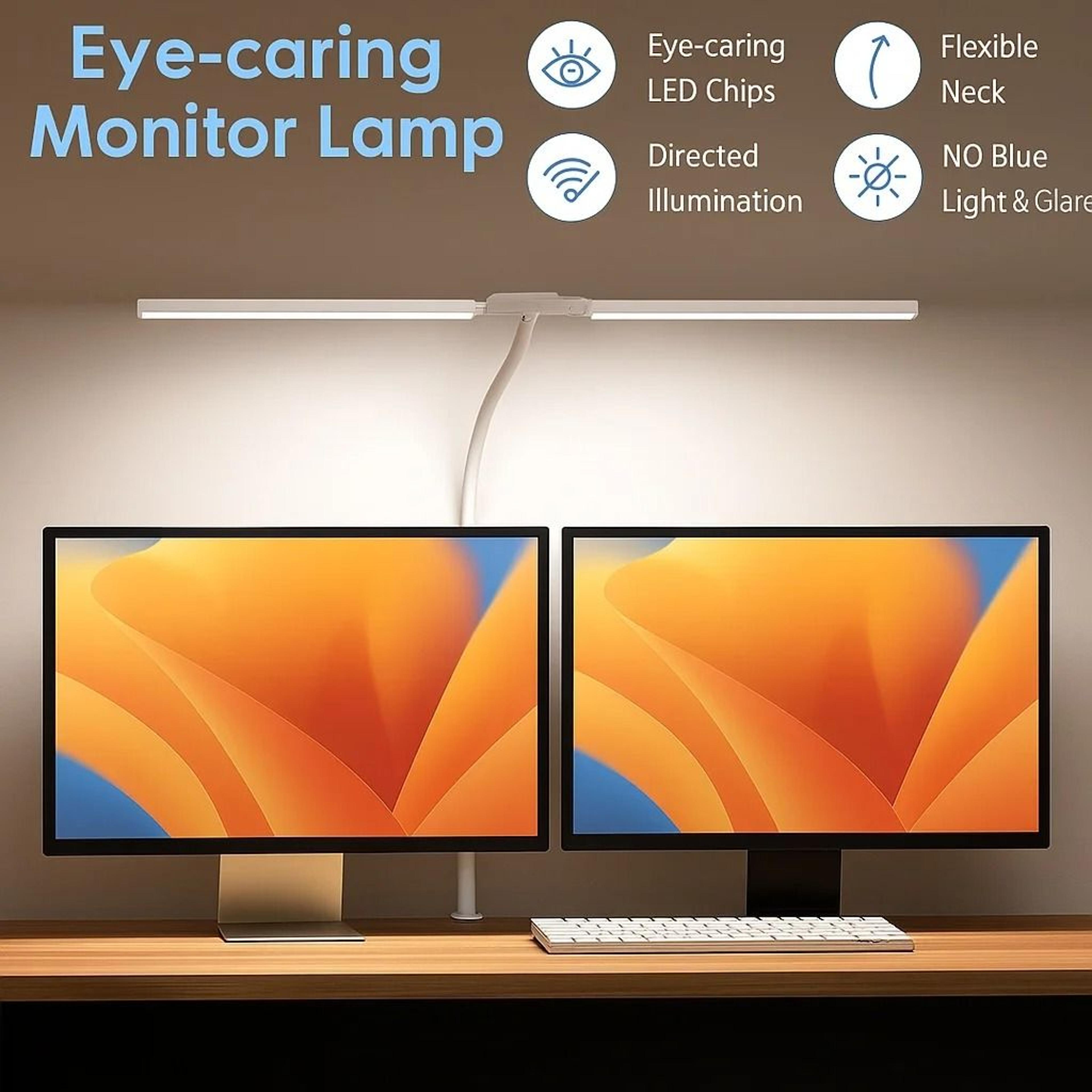double head led clip desk lamp architect table lamp with 3 color modes & 10 brightness levels